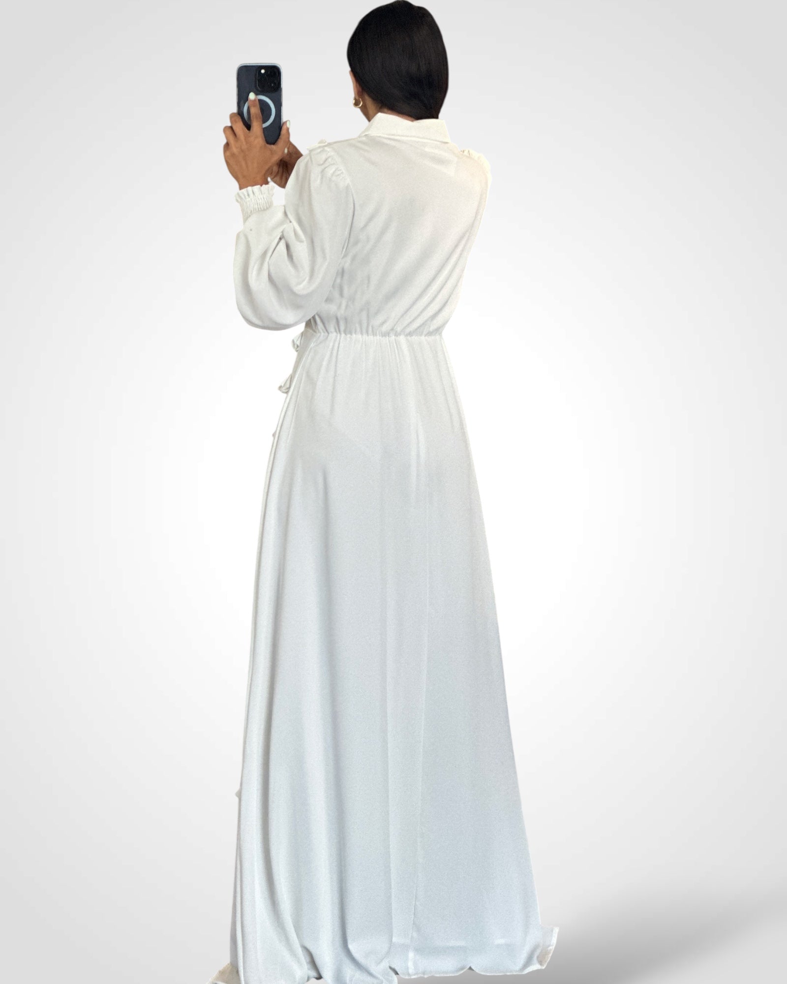 Solid Color Maxi Dress•-3