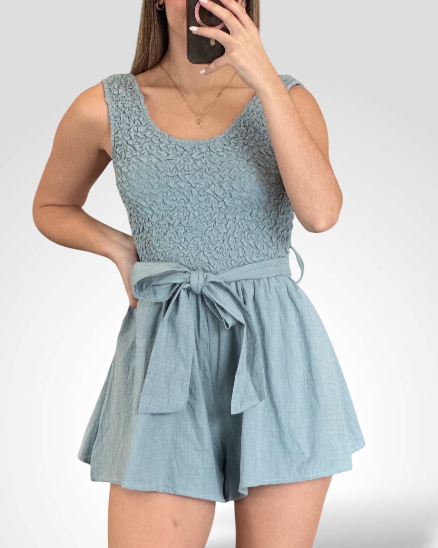 Smocking Top Romper