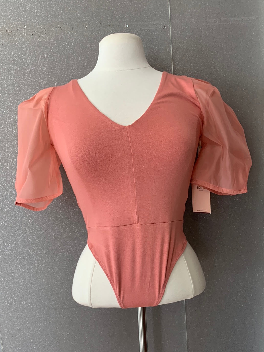 MAUVE GLOBE SLEEVE BODY SUIT•-1