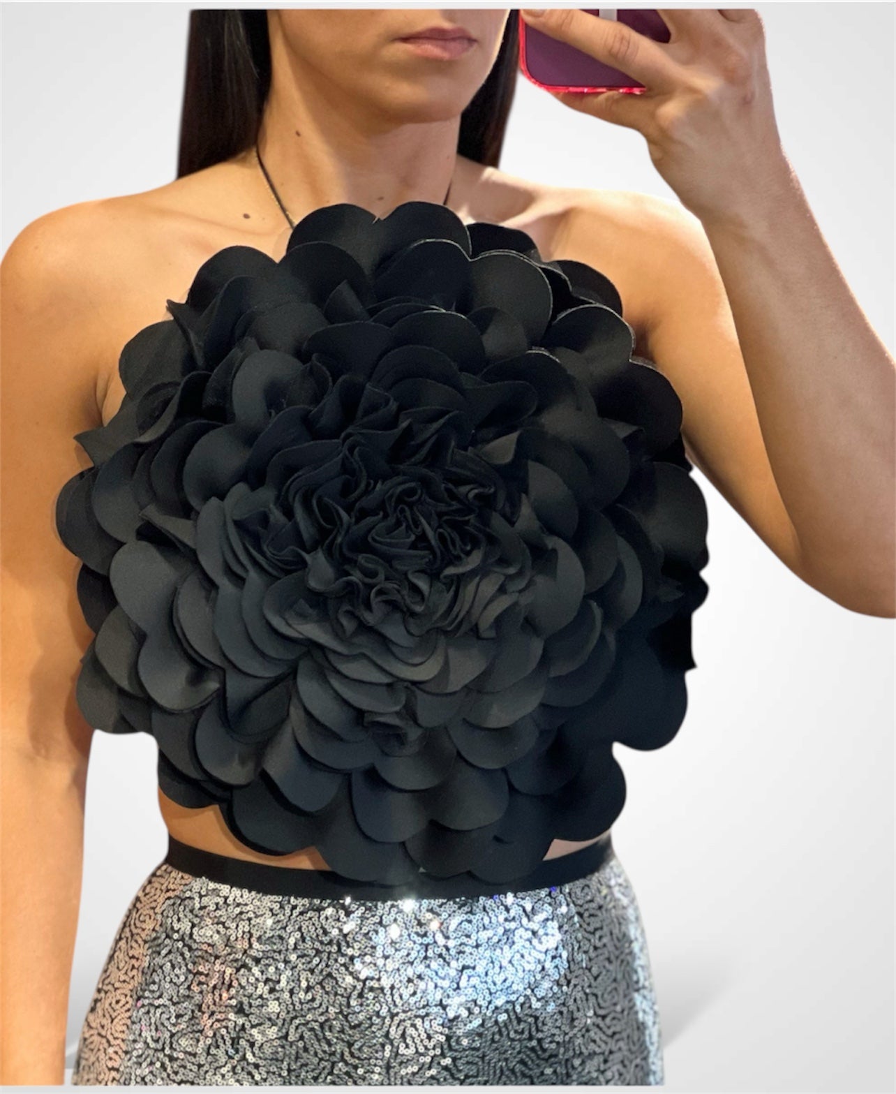 Black Flower Top
