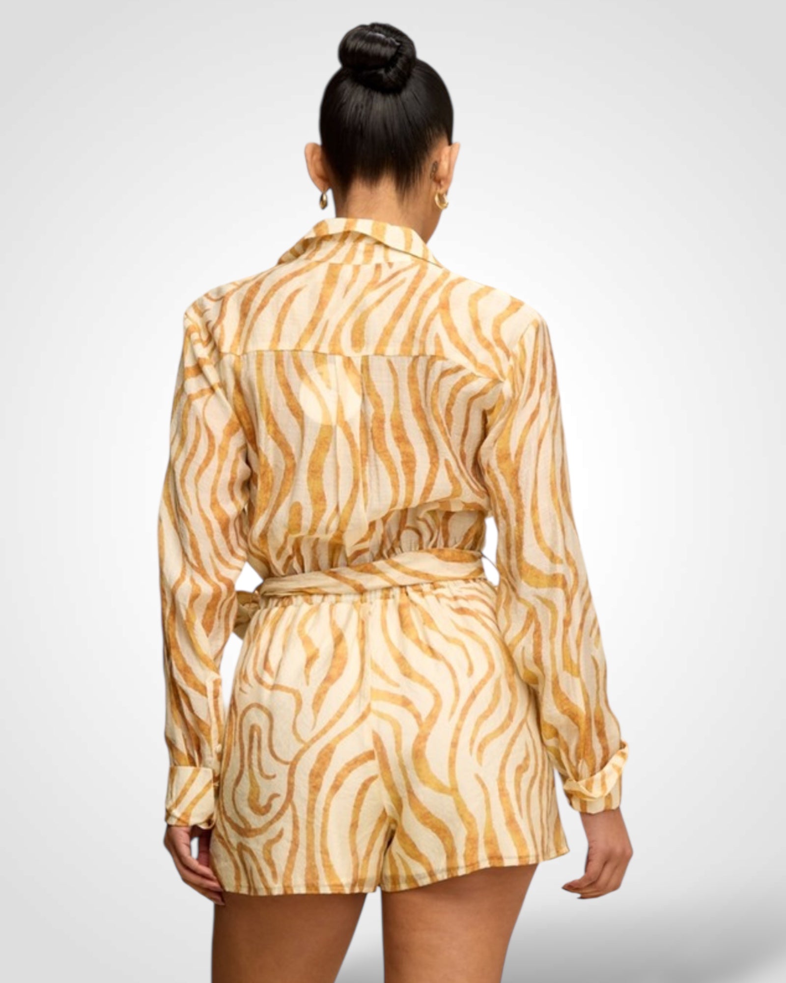 Zebra Shirt Romper-4