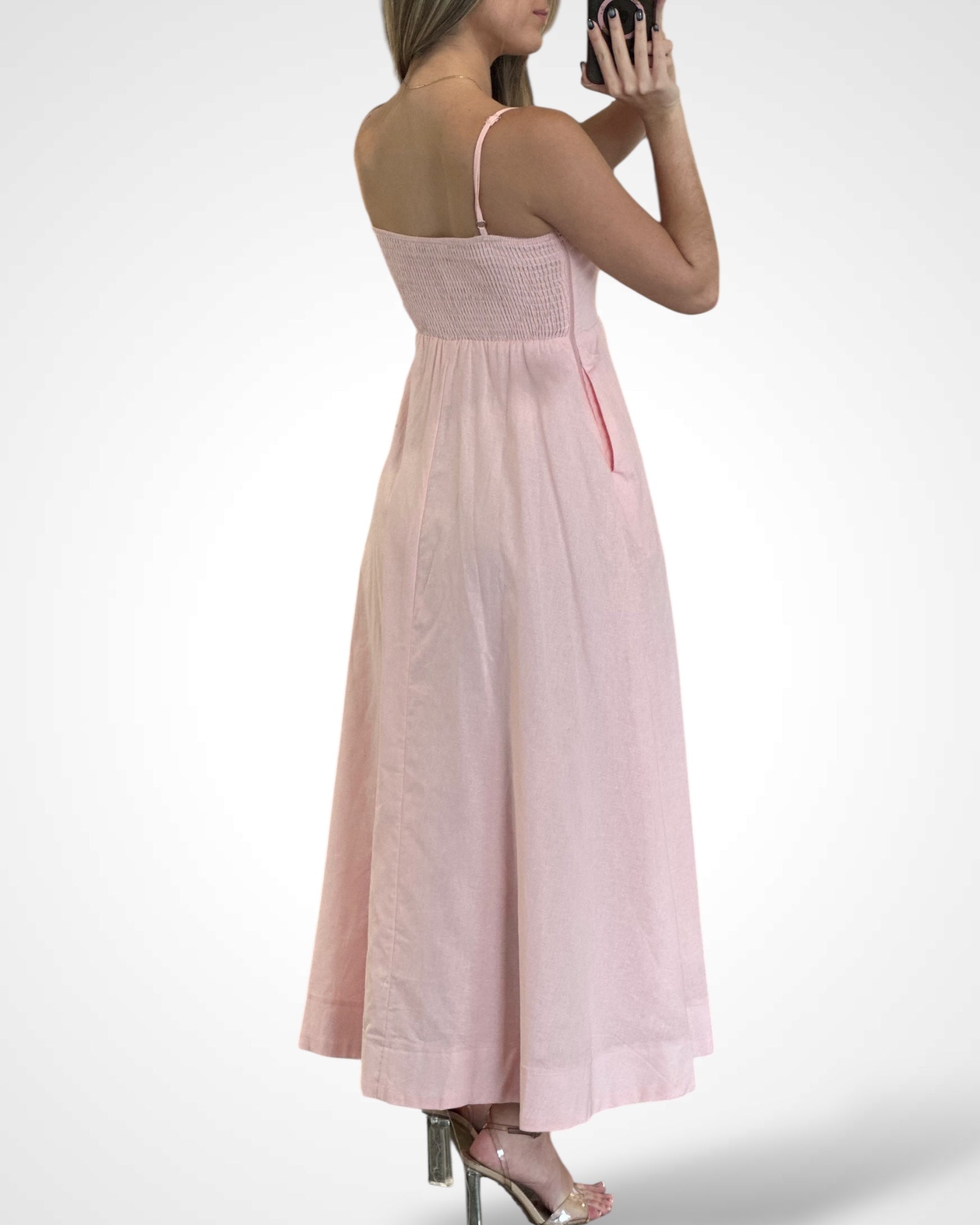 Solid Color Mid Dress-5