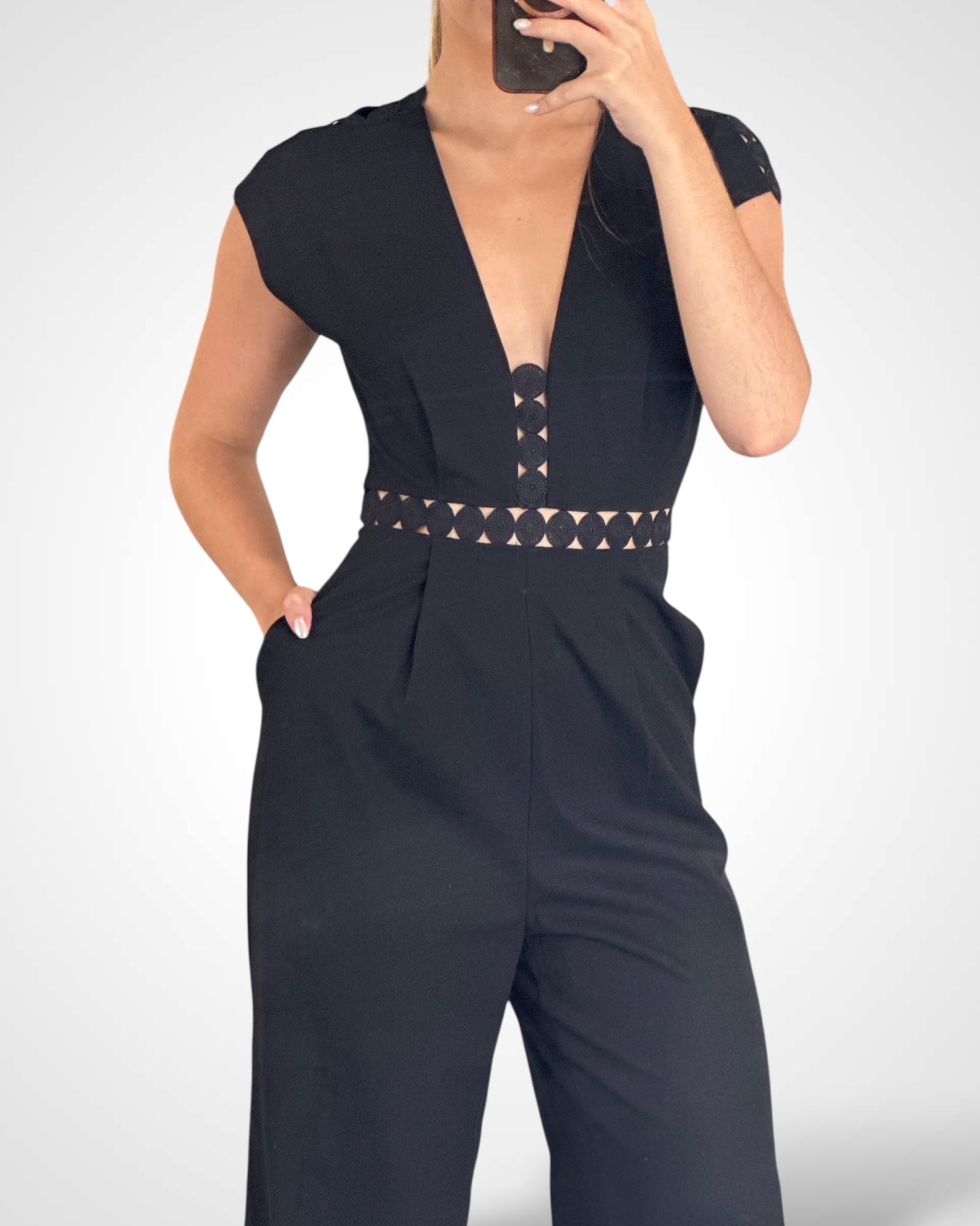 Linen black Jumpsuit•-2