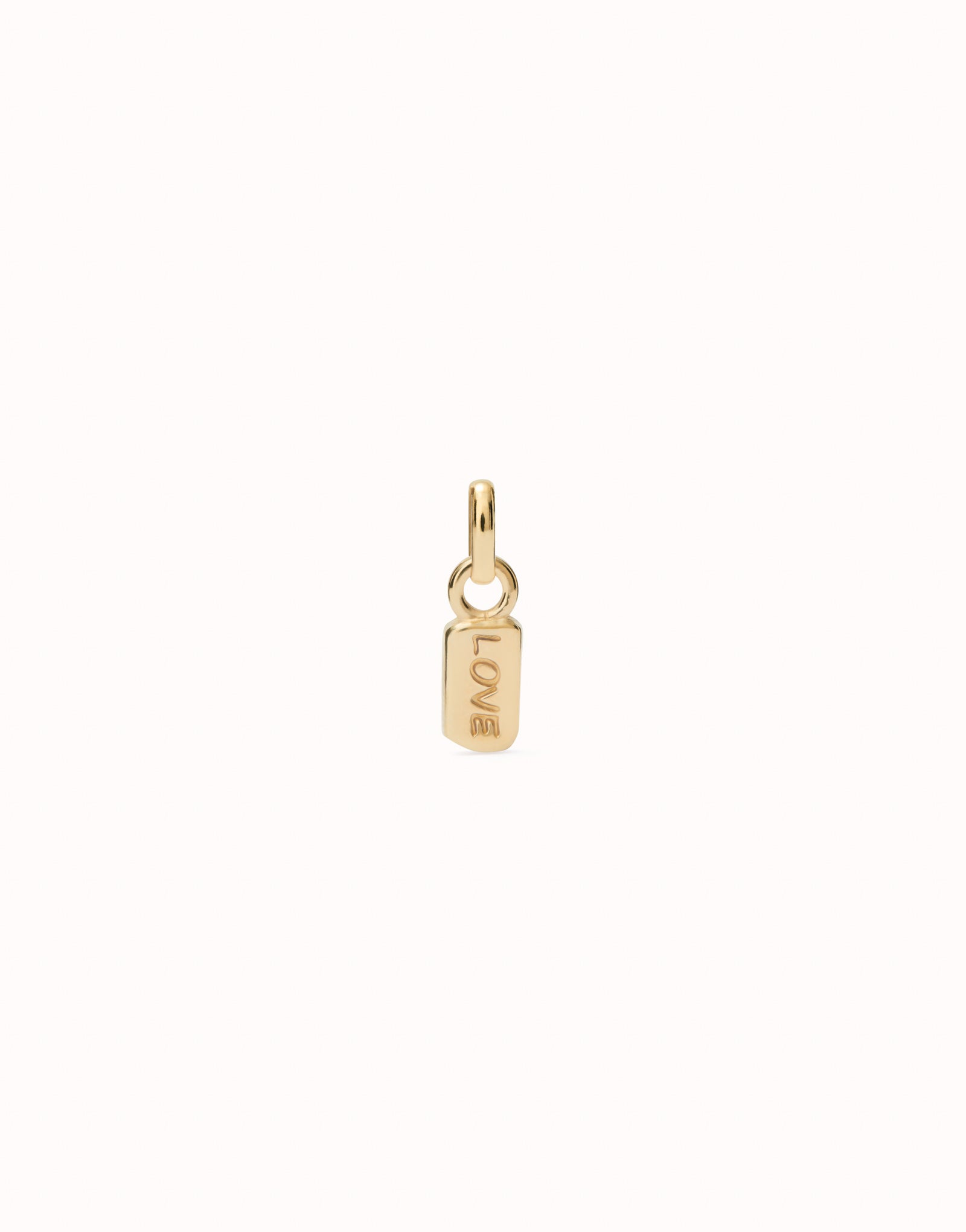 UNO DE 50 - Charm bañado en oro 18k con palabra love.