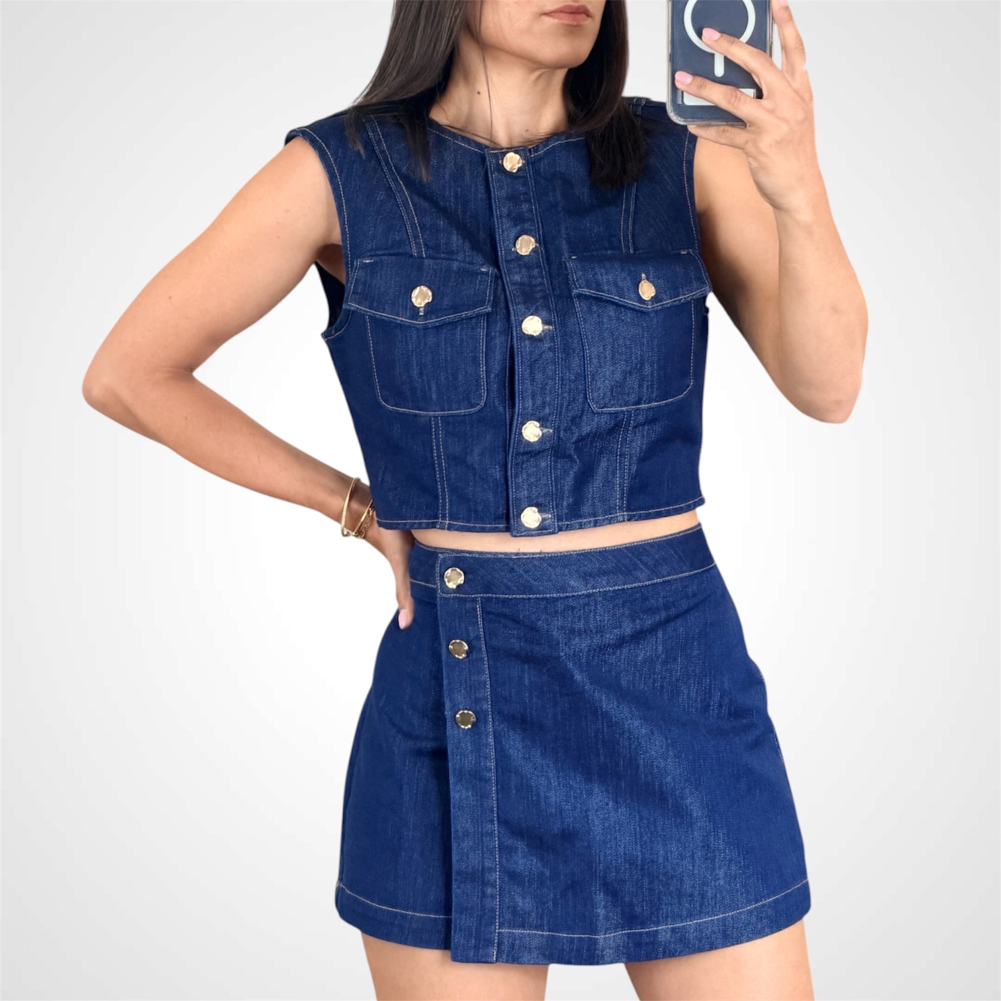 Índigo Denim Skort Set-1