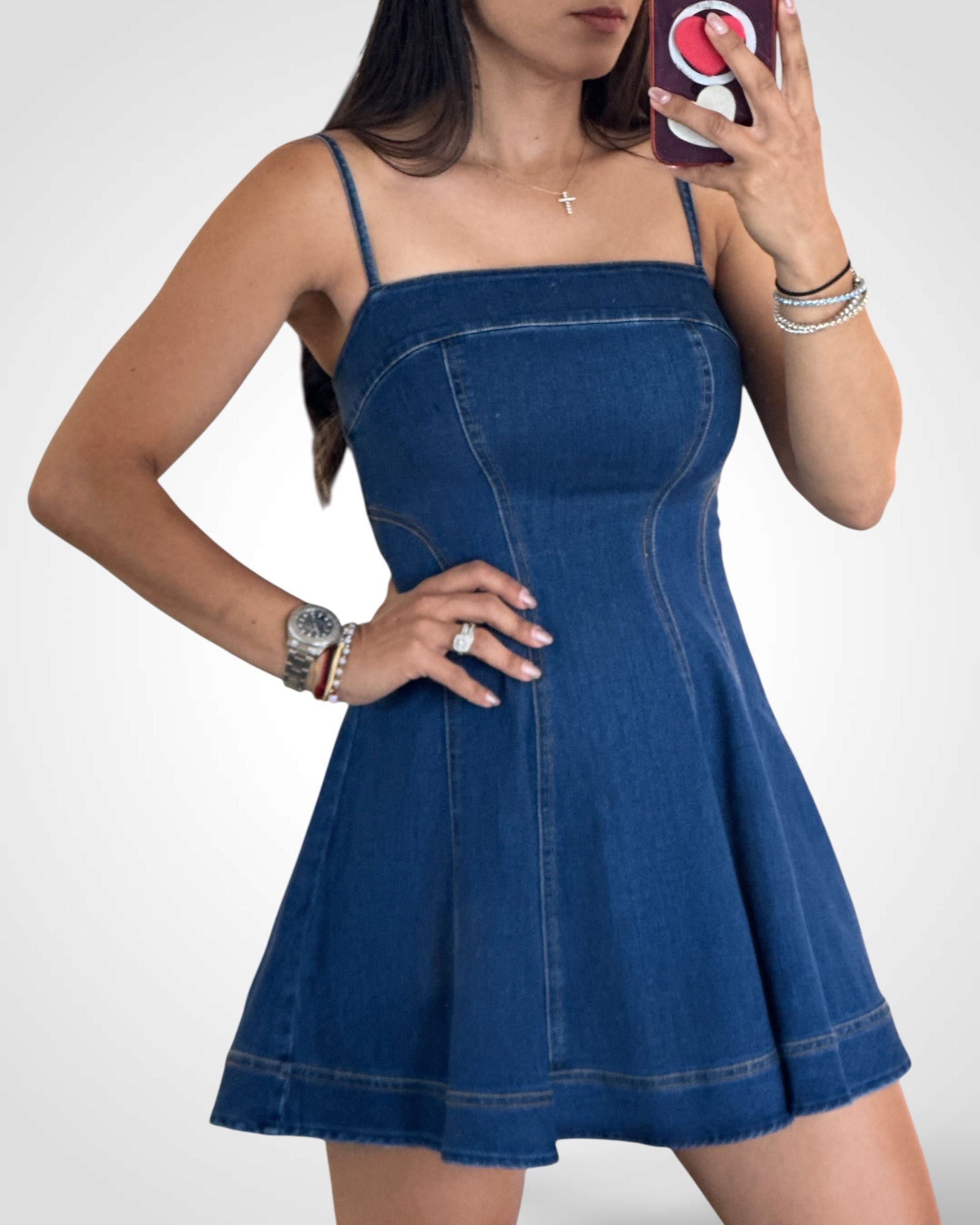 Denim Line Mini Dress