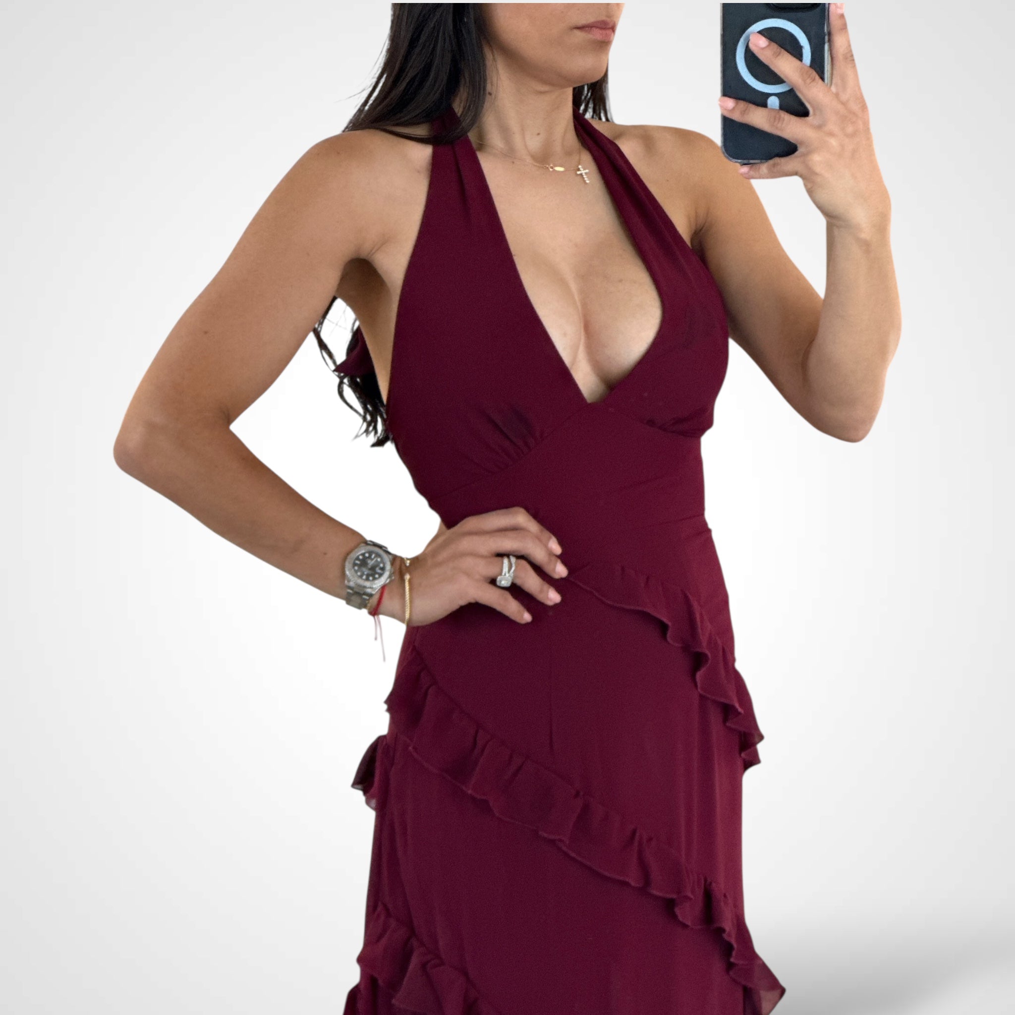 WINE MAXI DRESS
