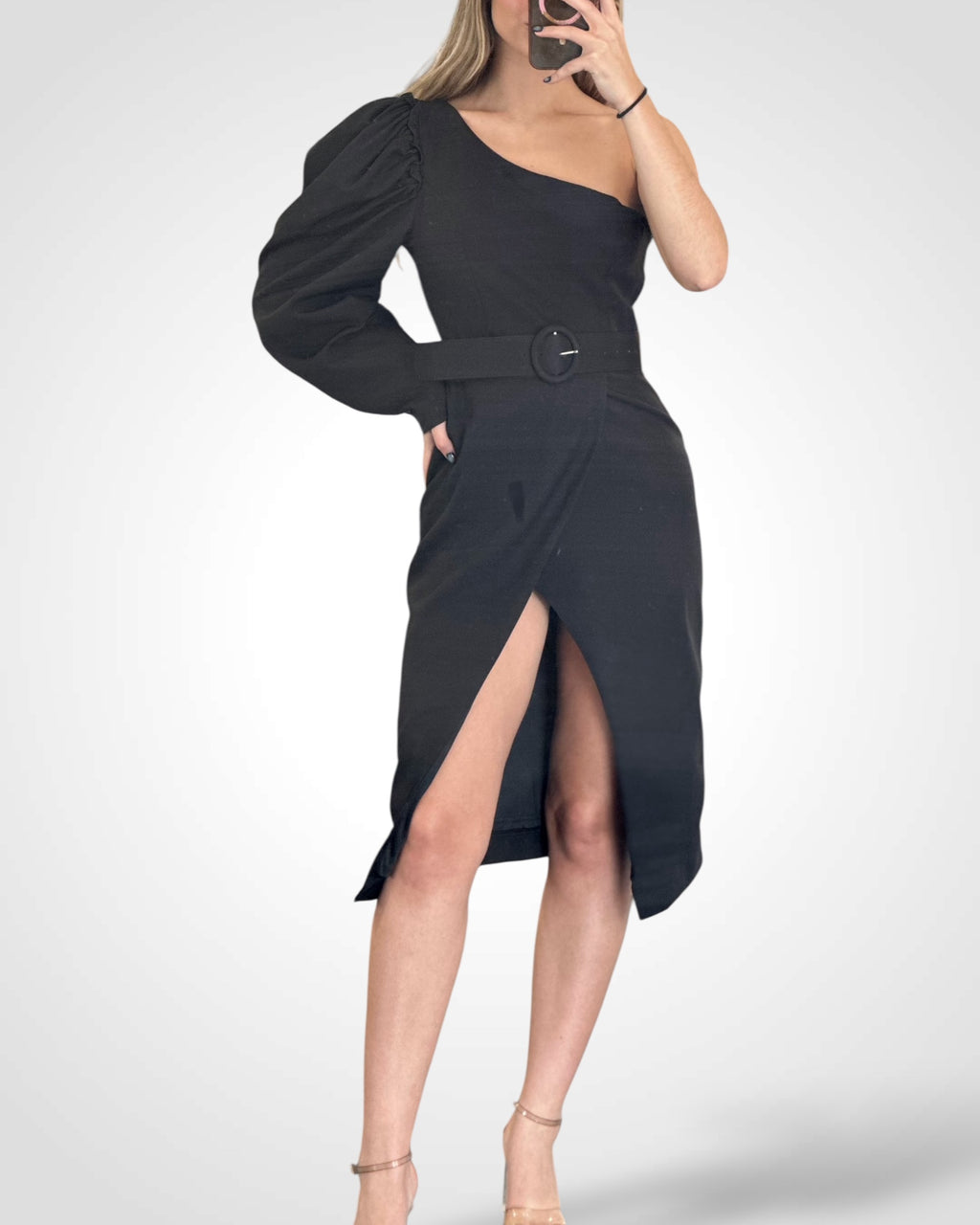 One Shoulder Midi Dress