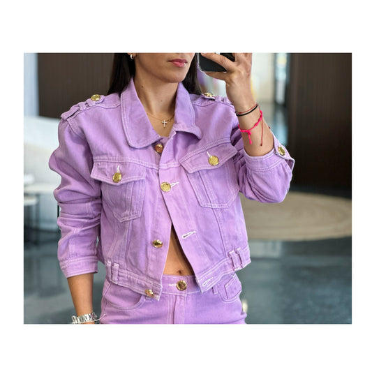 Lavender Denim Jacket