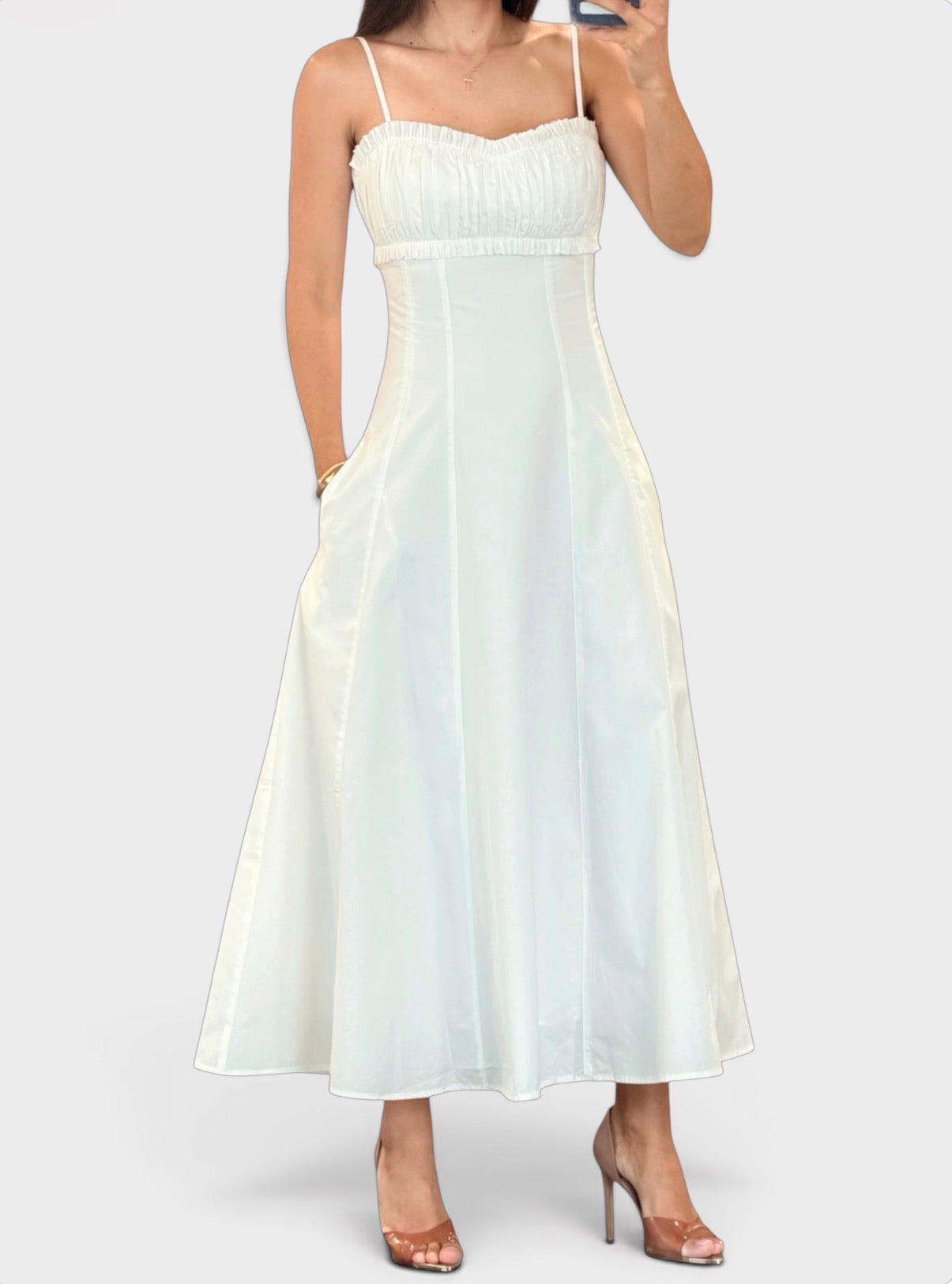 Vicenta Poplin Midi Dress-1