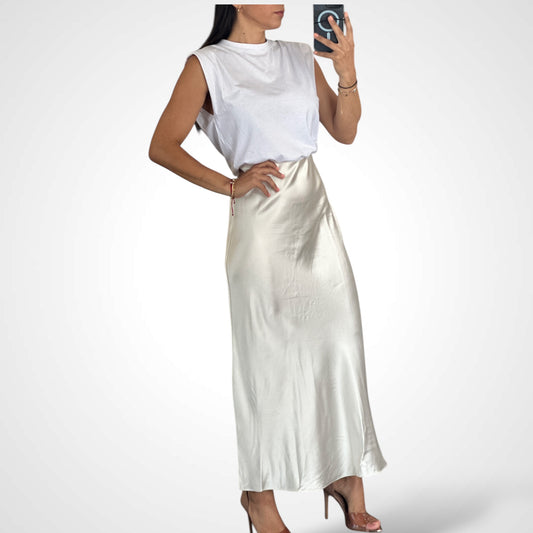 SJQ-Contrasting Sleeveless Midi Dress