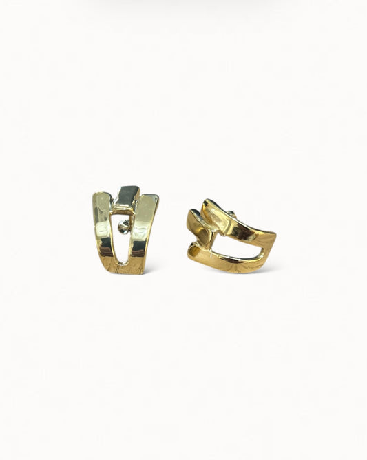 UNO DE 50 - Pendientes bañanado en ley Oro 18k