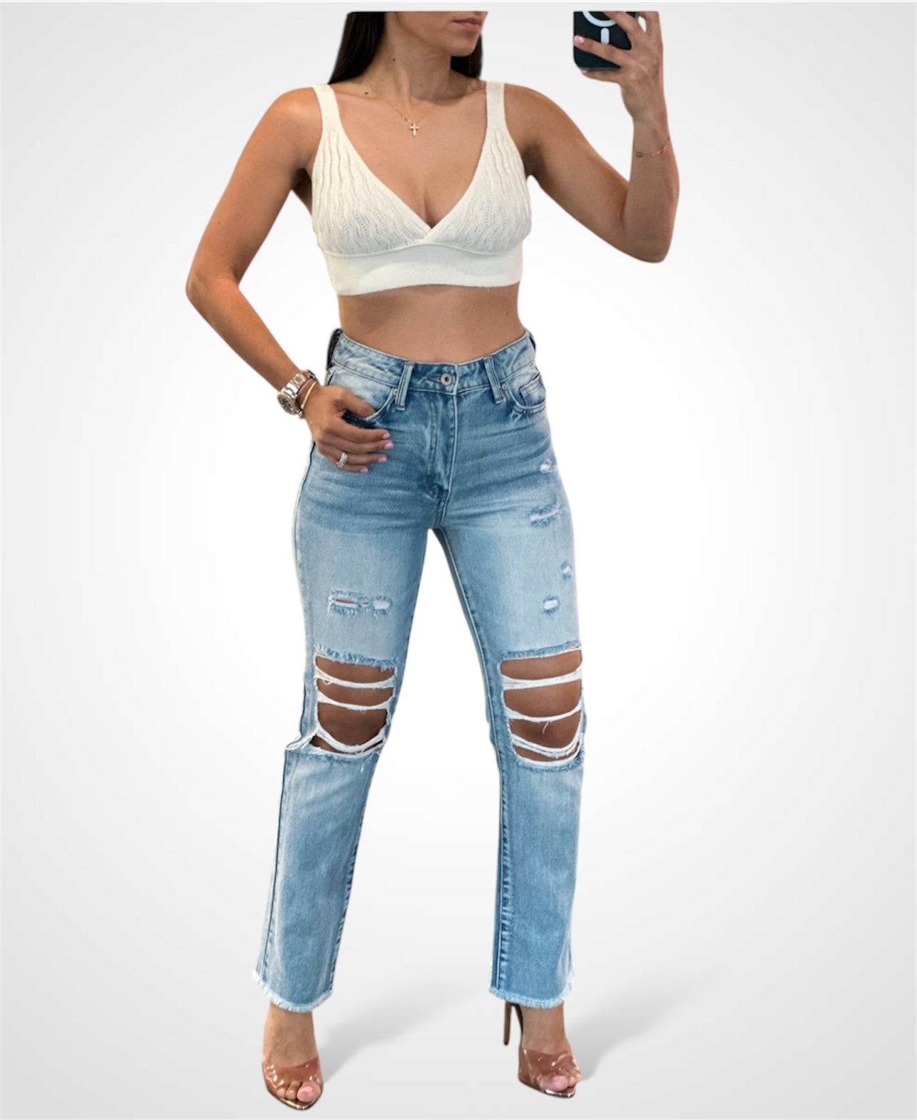 Médium Light Denim Jeans•-2