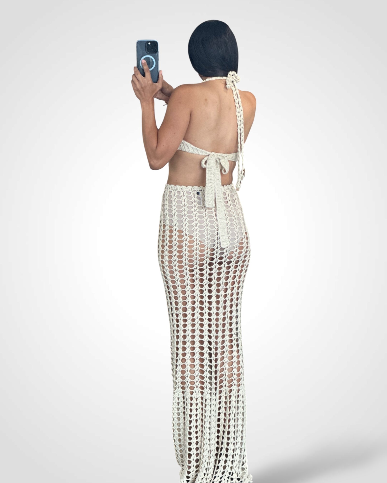 Crochet Seashell Set & Cap