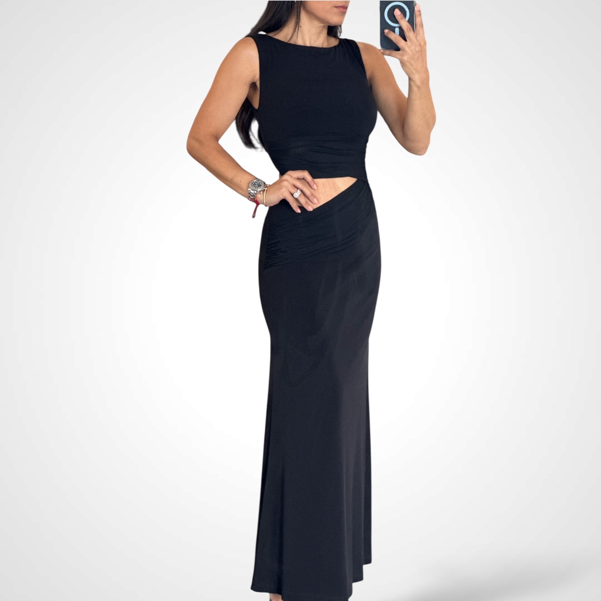 Crop Top Maxi Dress•