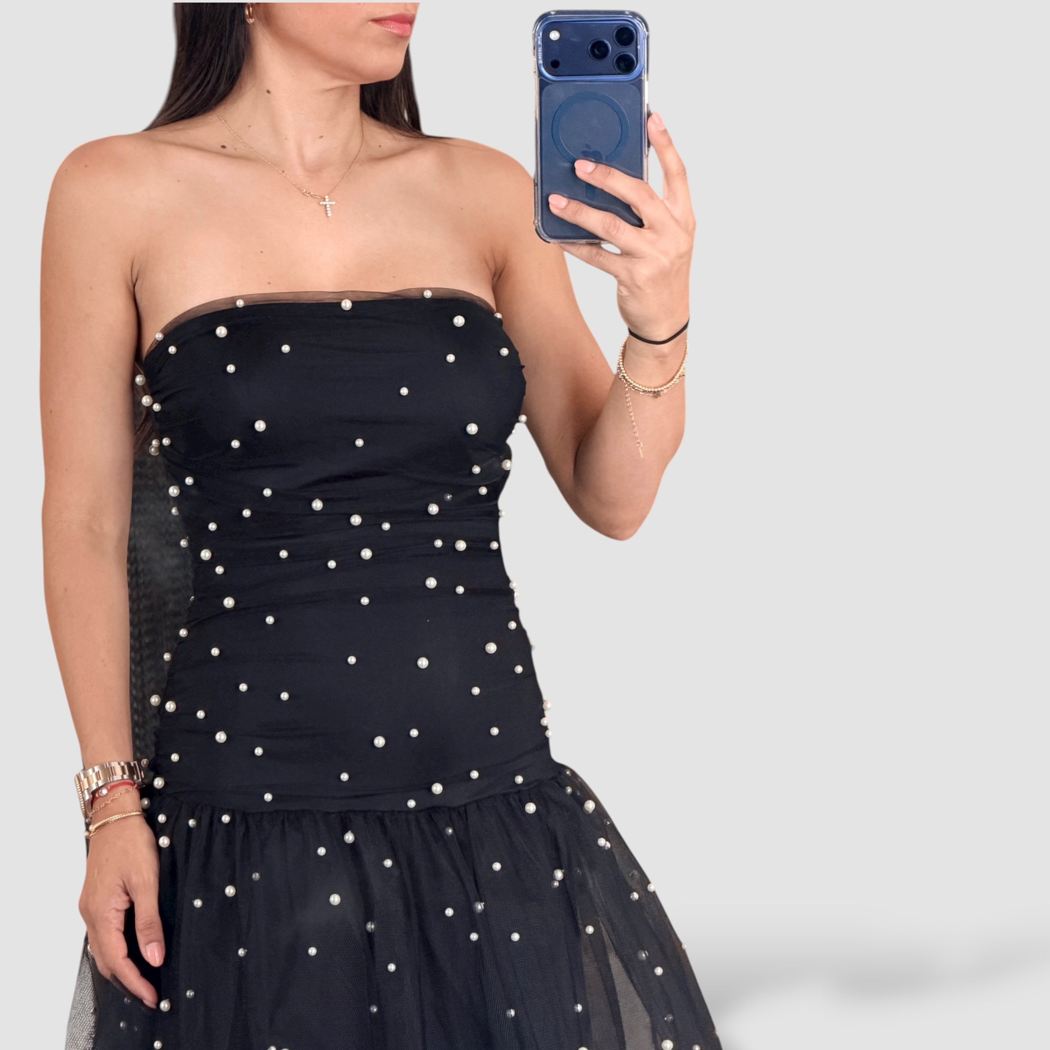BLACK PEARL LONG DRESS•-2