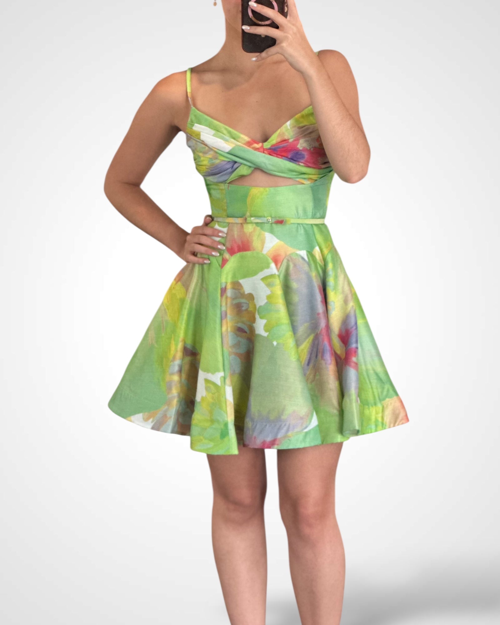Lime Multi Dress•-2