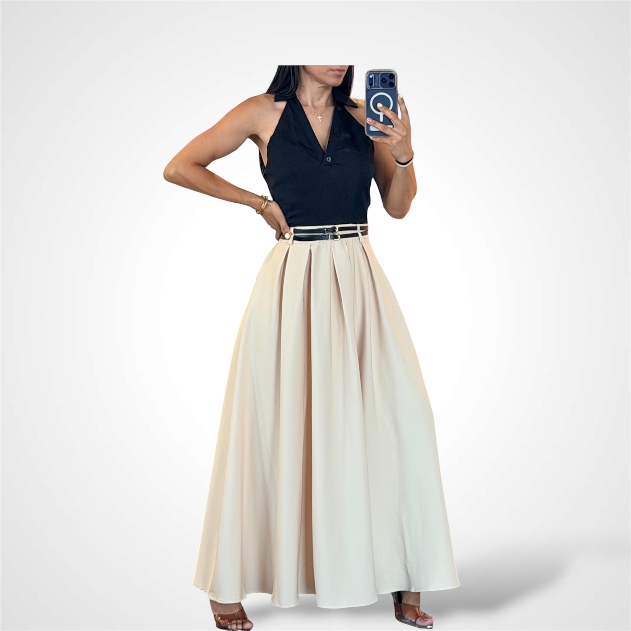 Black Two Tone Dress-1