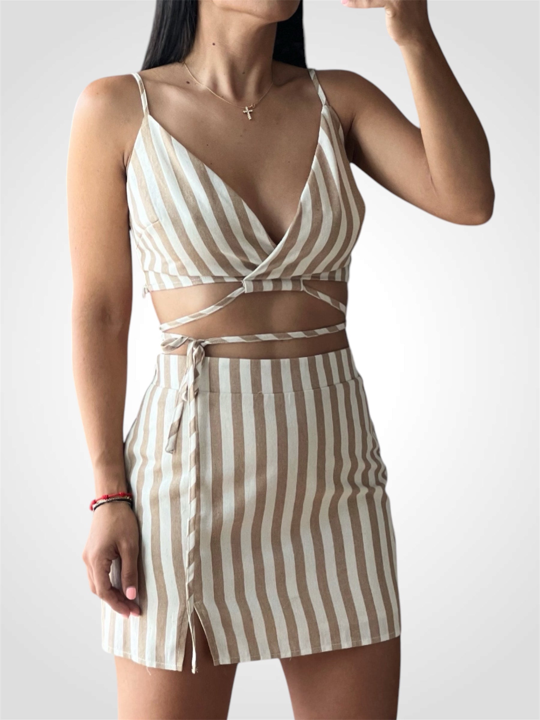 Skirt Tan Stripe
