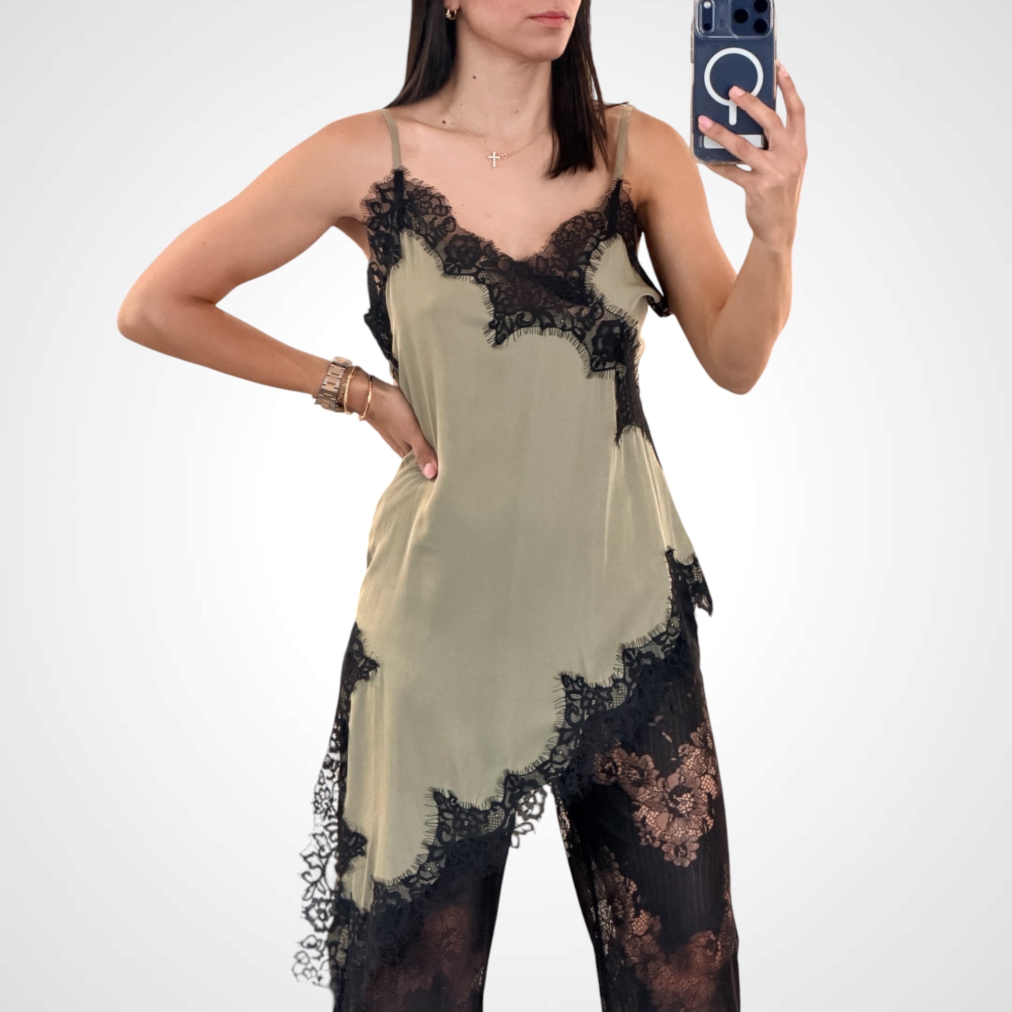 Satin Lace 2-Piece Set-2