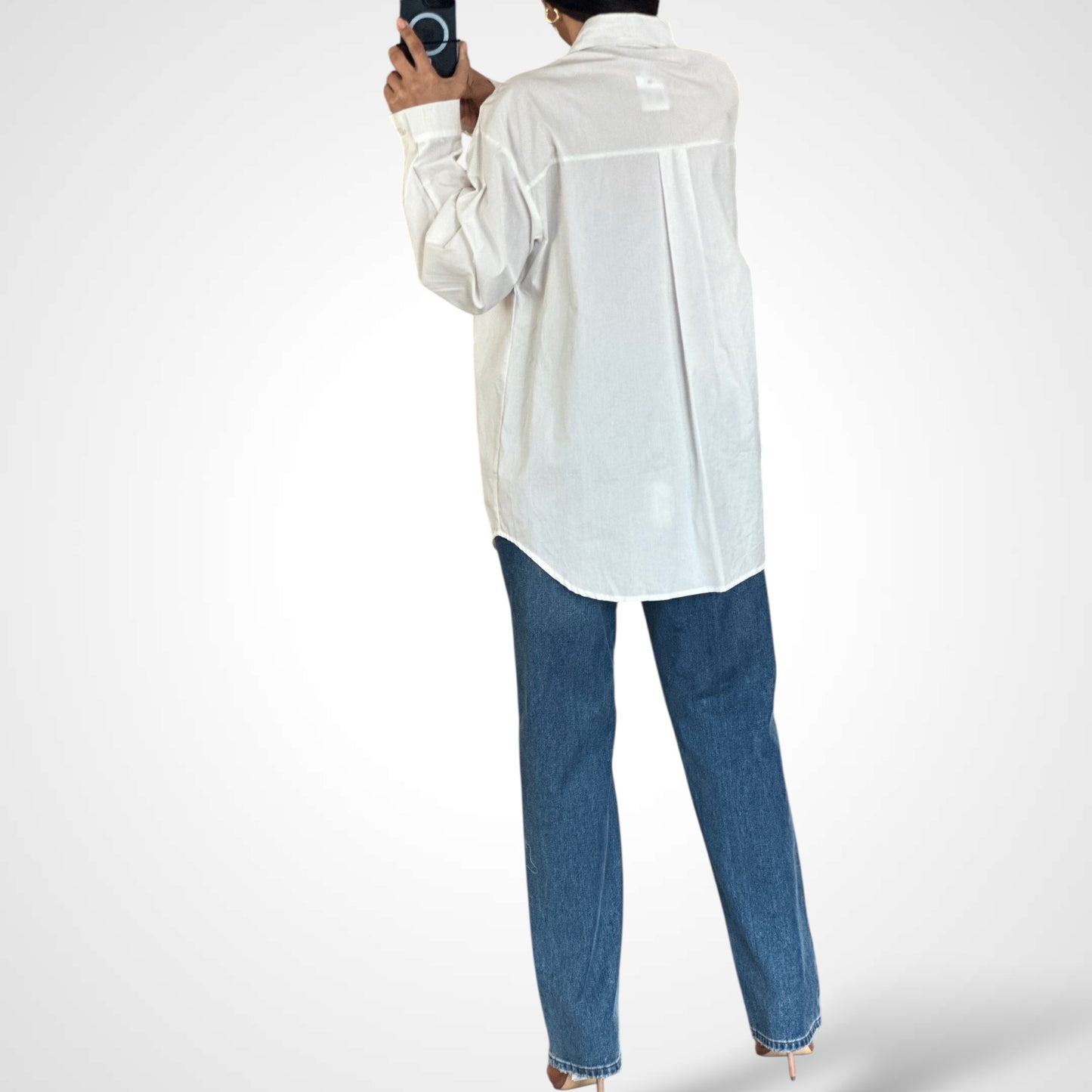 BUTTERFLY GLITTER DETAILS WHITE TOP