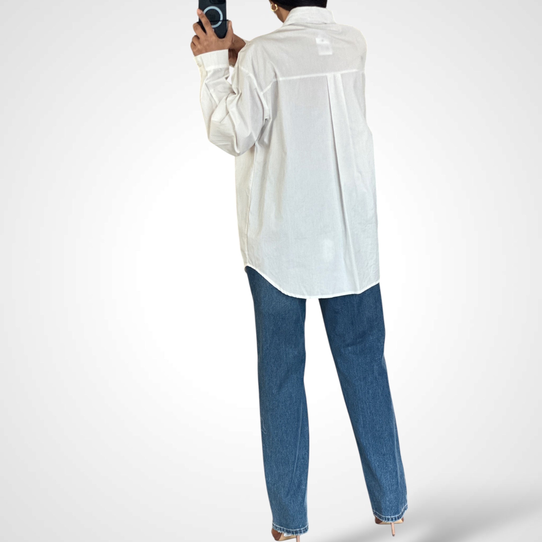 BUTTERFLY GLITTER DETAILS WHITE TOP