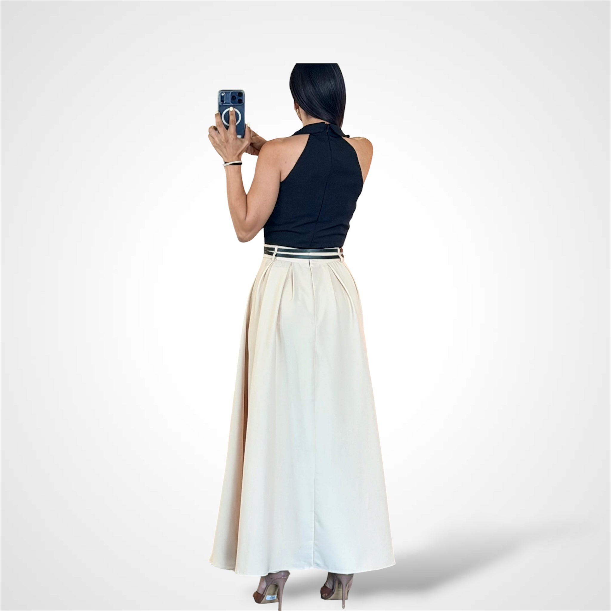 Black Two Tone Dress-3