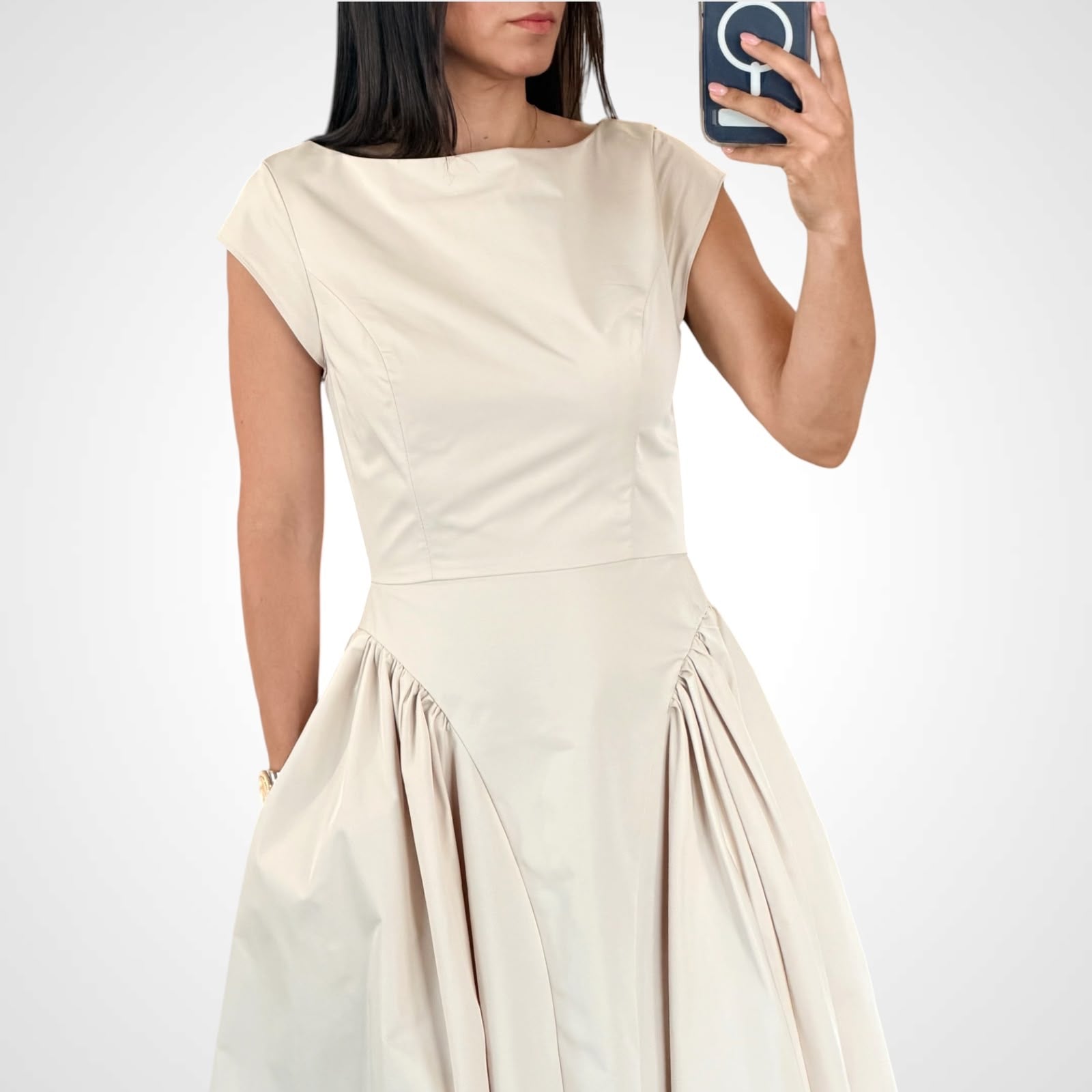 Taupe Midi Dress-2