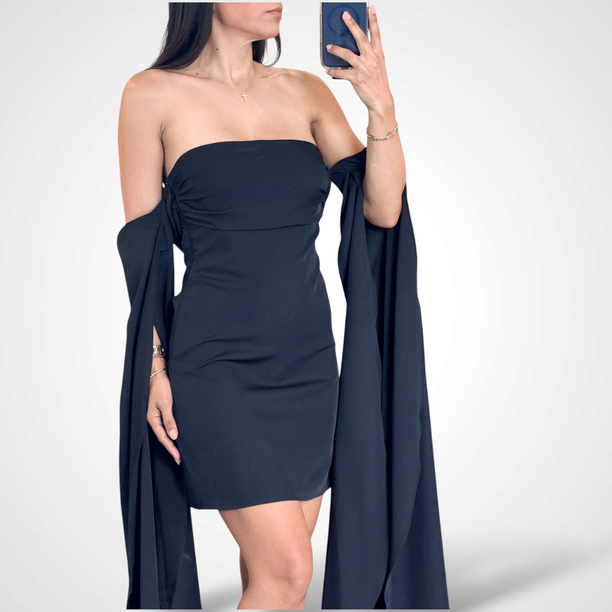 LONG SLEEVE SHORT DRESS•-2
