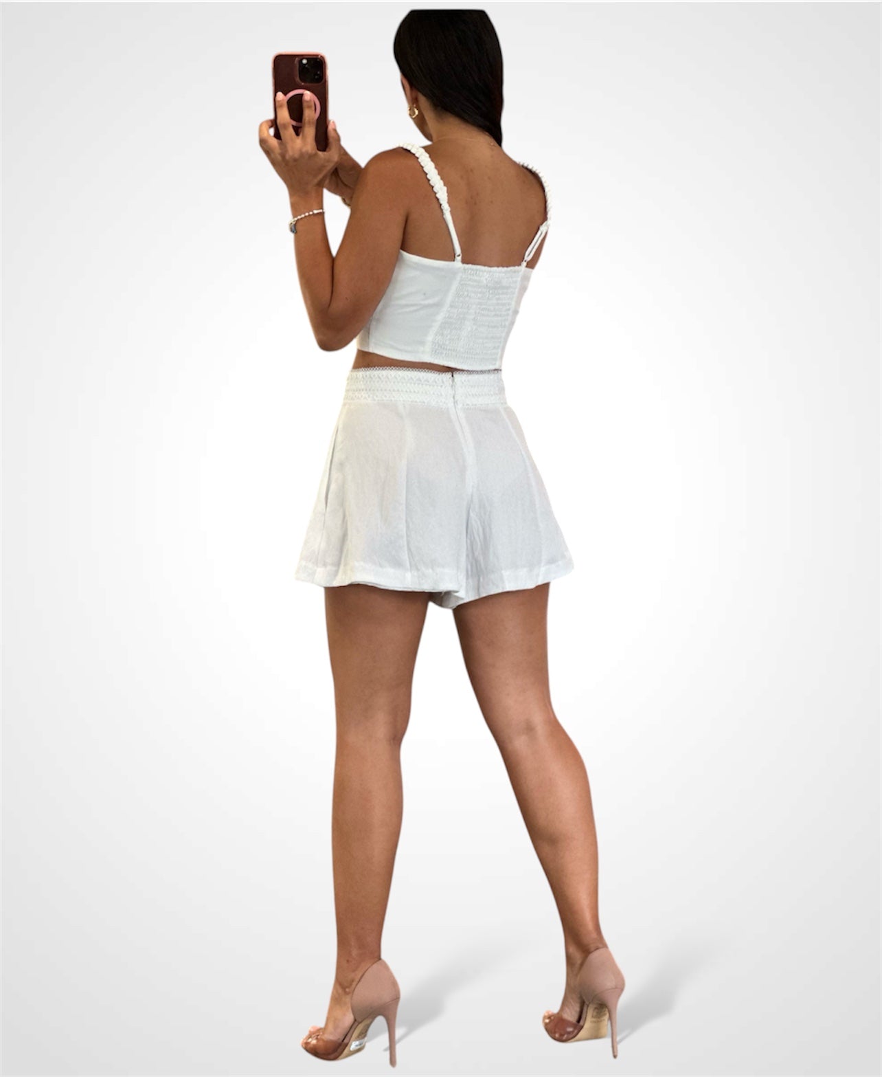 WIDE LEG TRIM SHORTS•-3