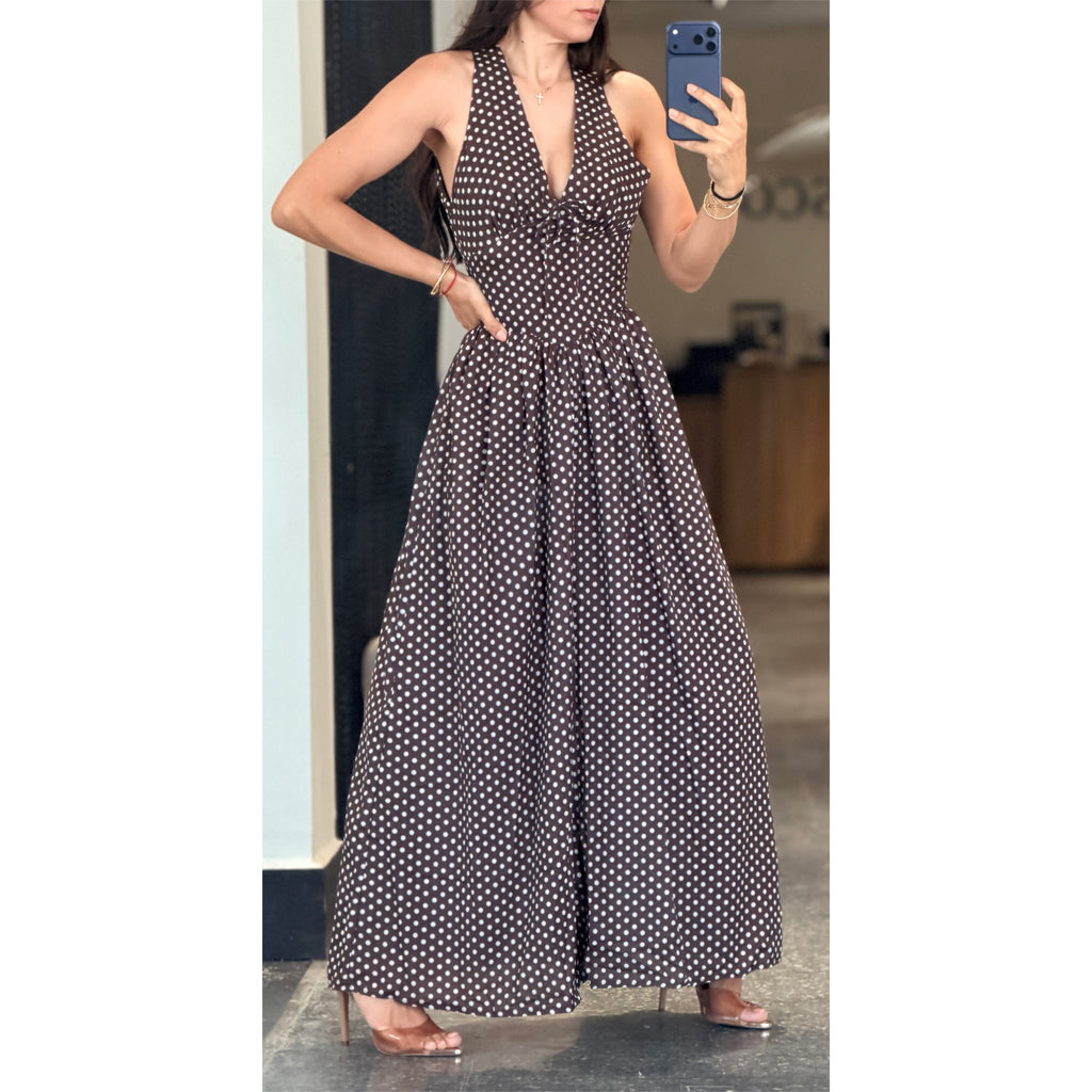 SJQ-CHOCOLATE LONG DRESS