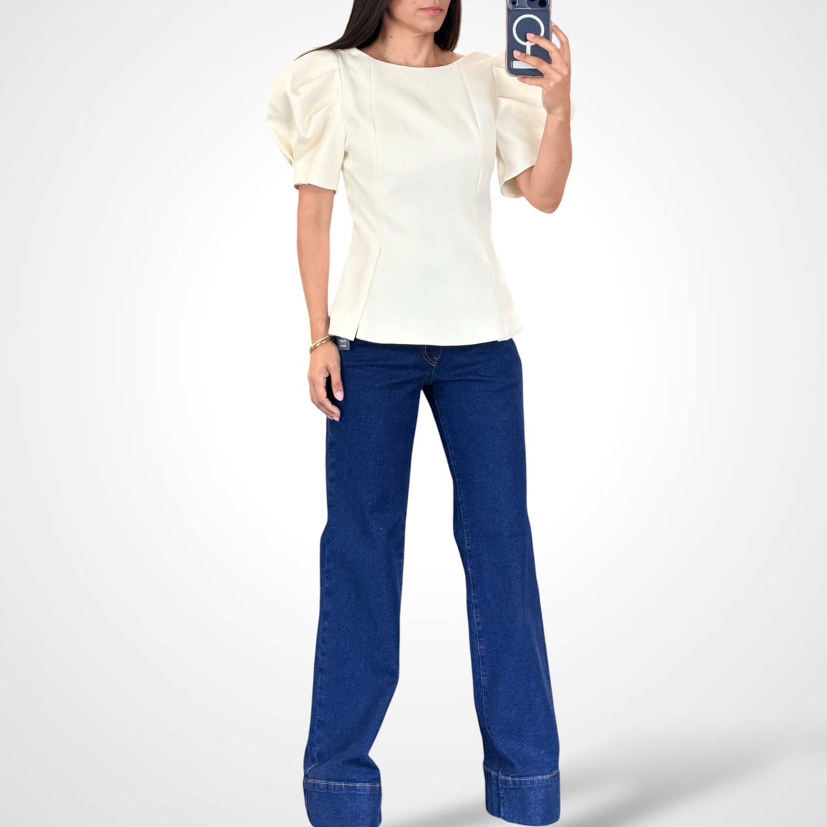 Ballon Sleeves Top-2