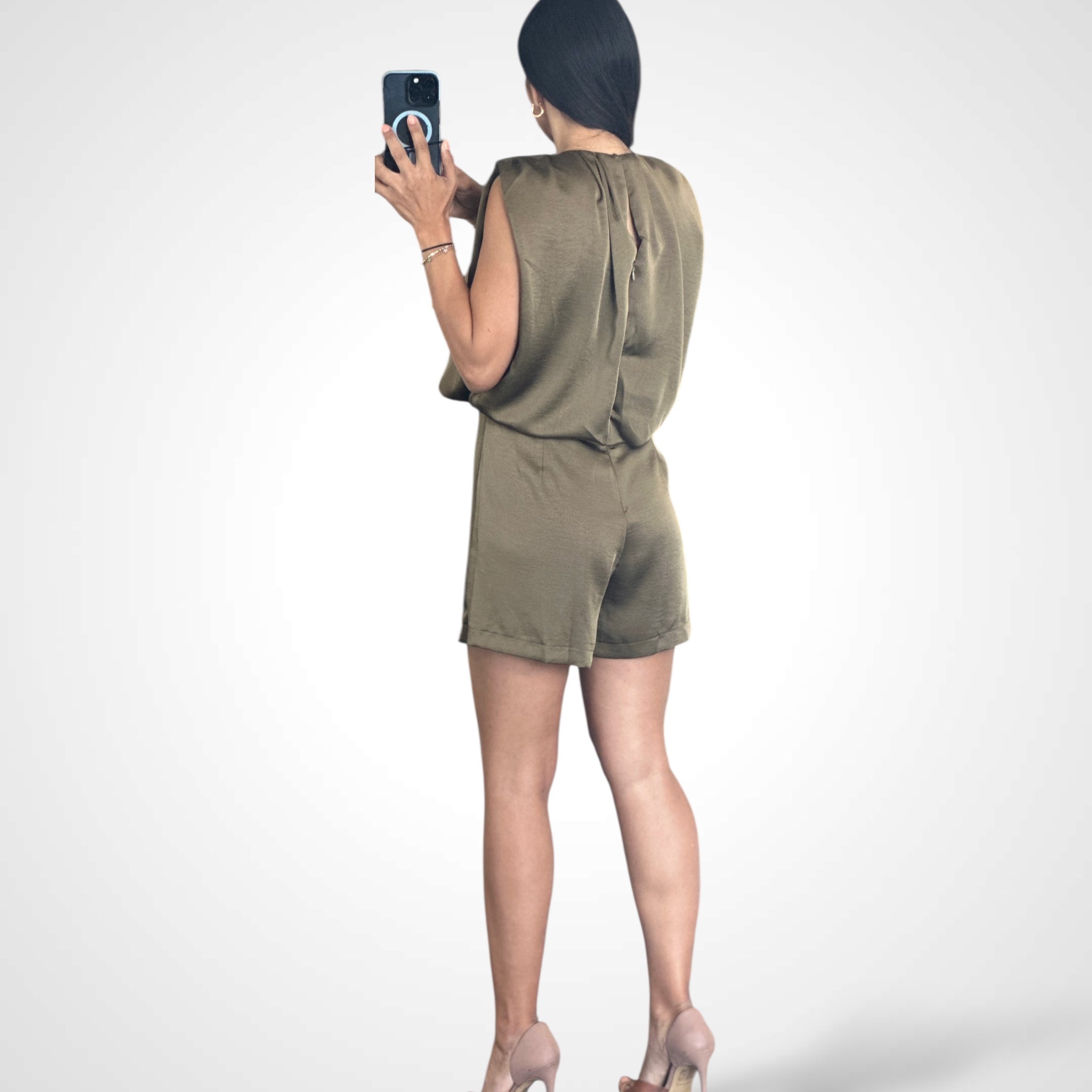 Sleeveless Round Neck Romper