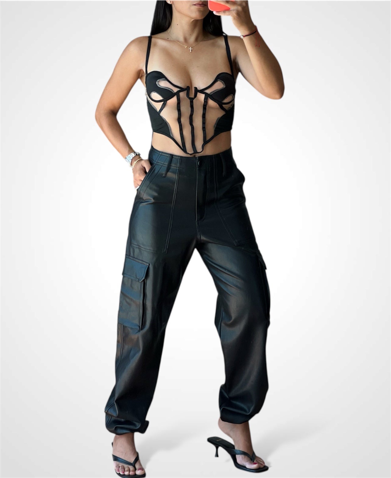 Mesh Bustier Top