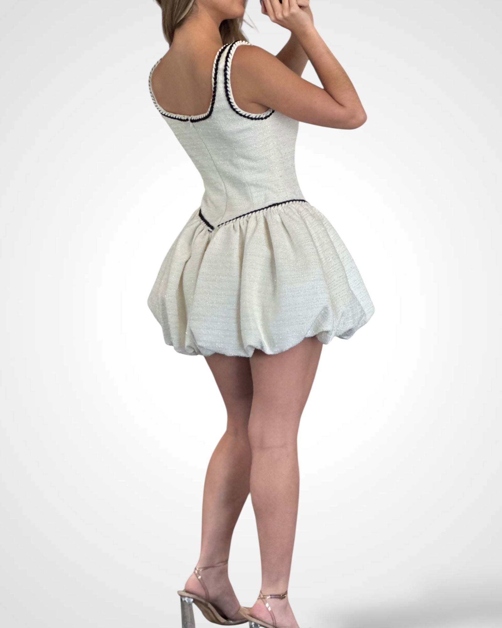 Boucle Tweed Bubble Dress•-3