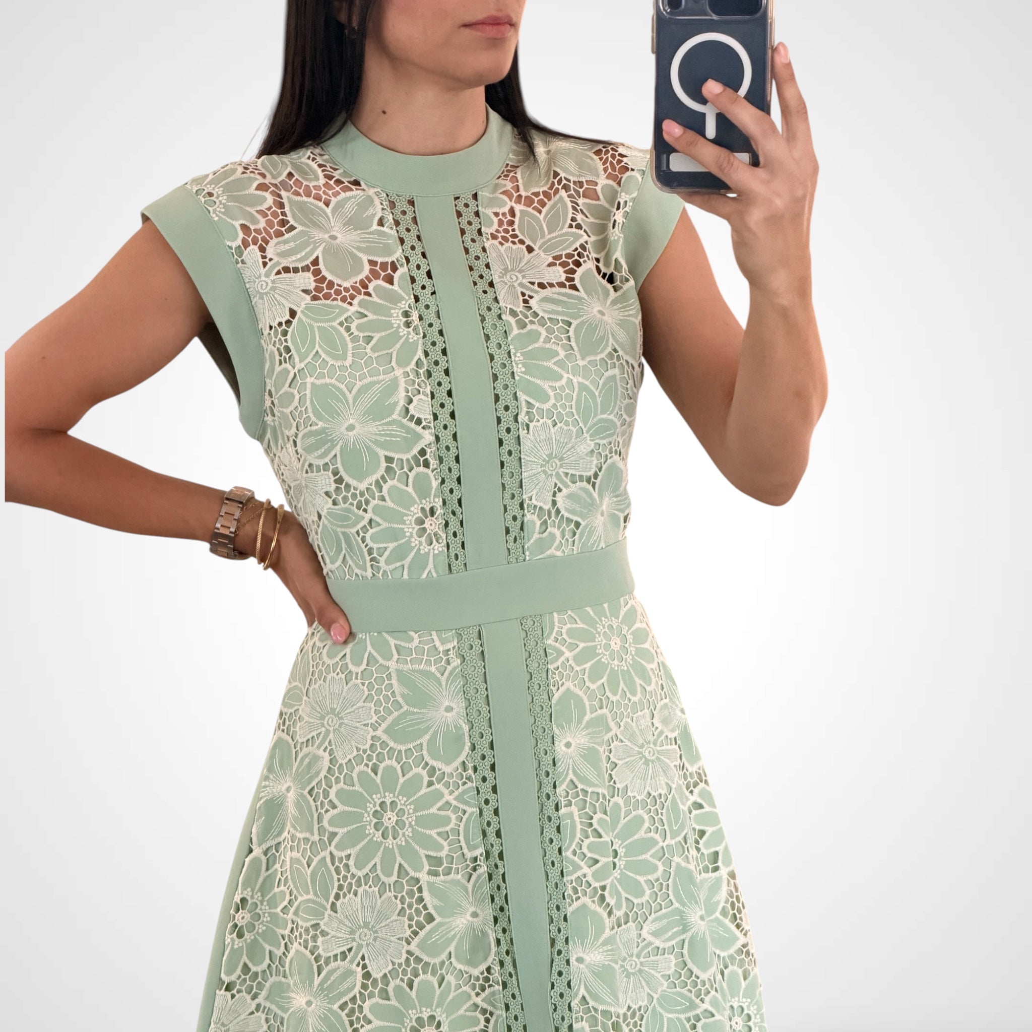 MINT BLOSSOM LACE MIDI DRESS-2