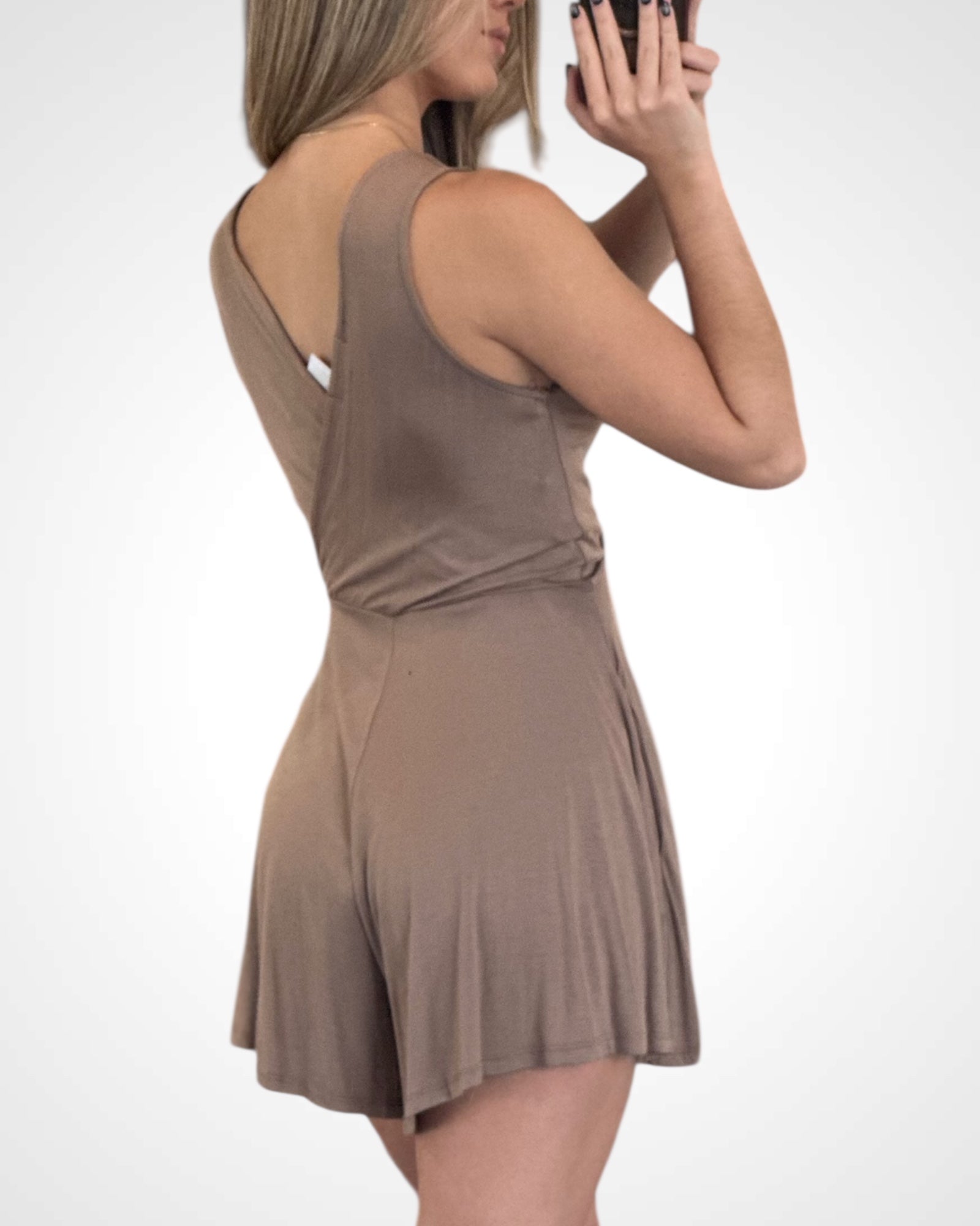 V NECK SLEEVELESS WRAP ROMPER