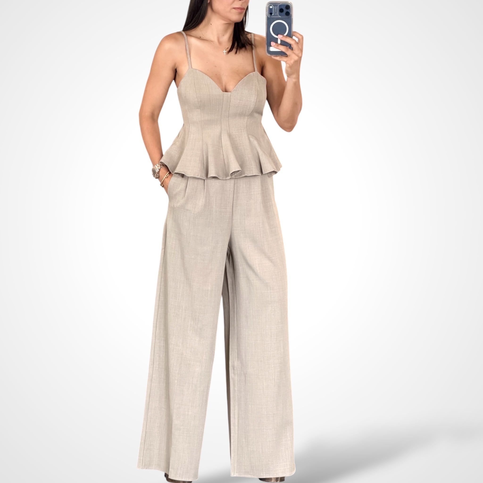 Café Top & Pants Set-1