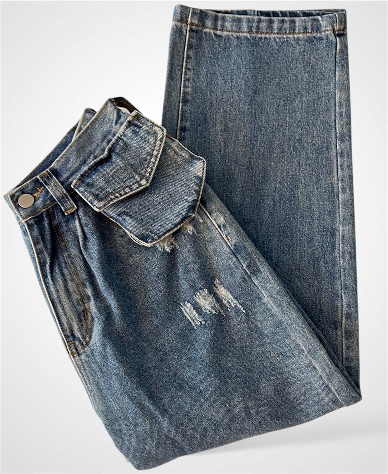 Pocket Denim Jeans