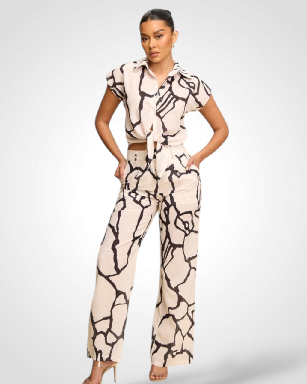 Abstract Pant Set