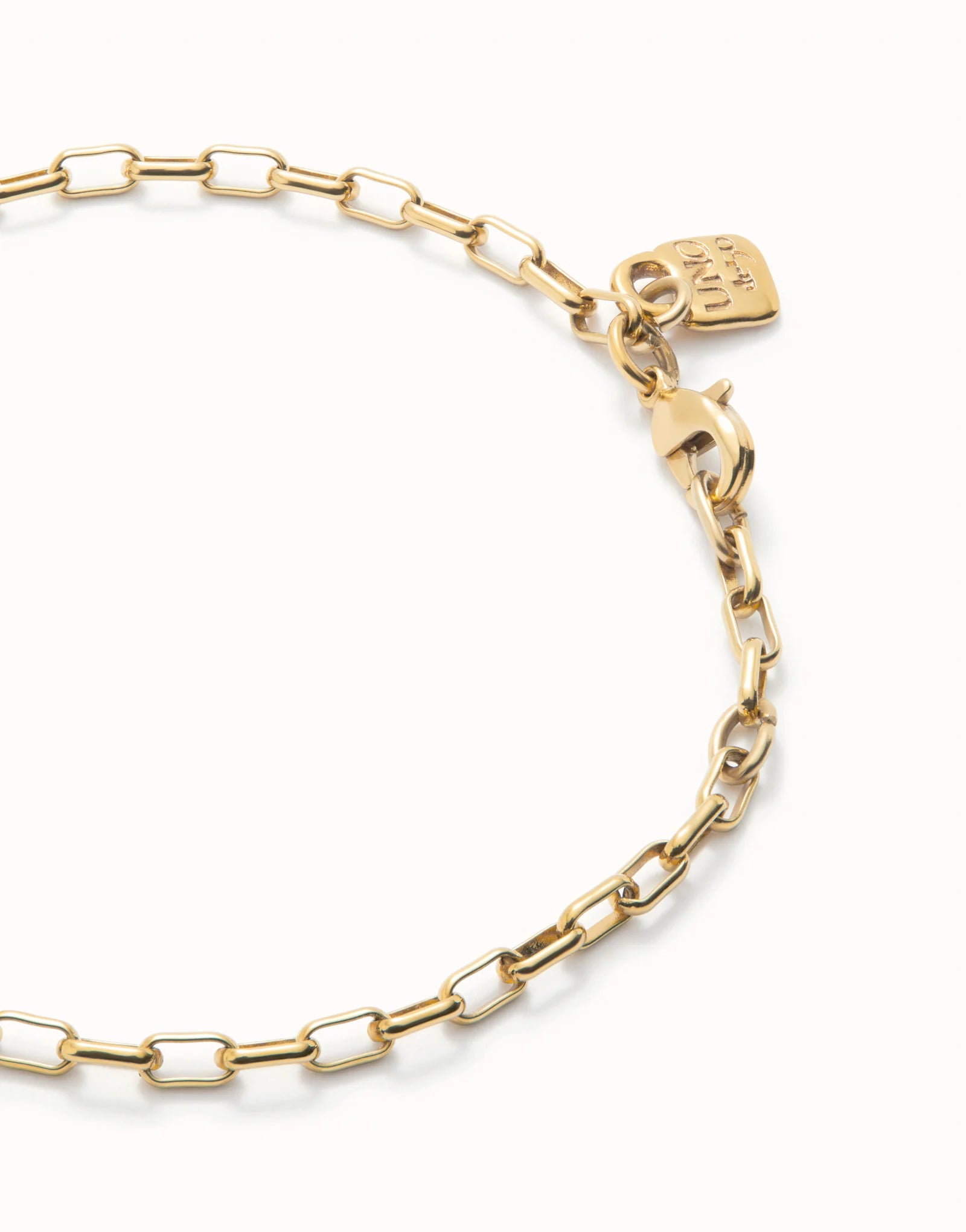 Uno de 50 Pulsera con eslabones medianos bañada en oro 18k•-2