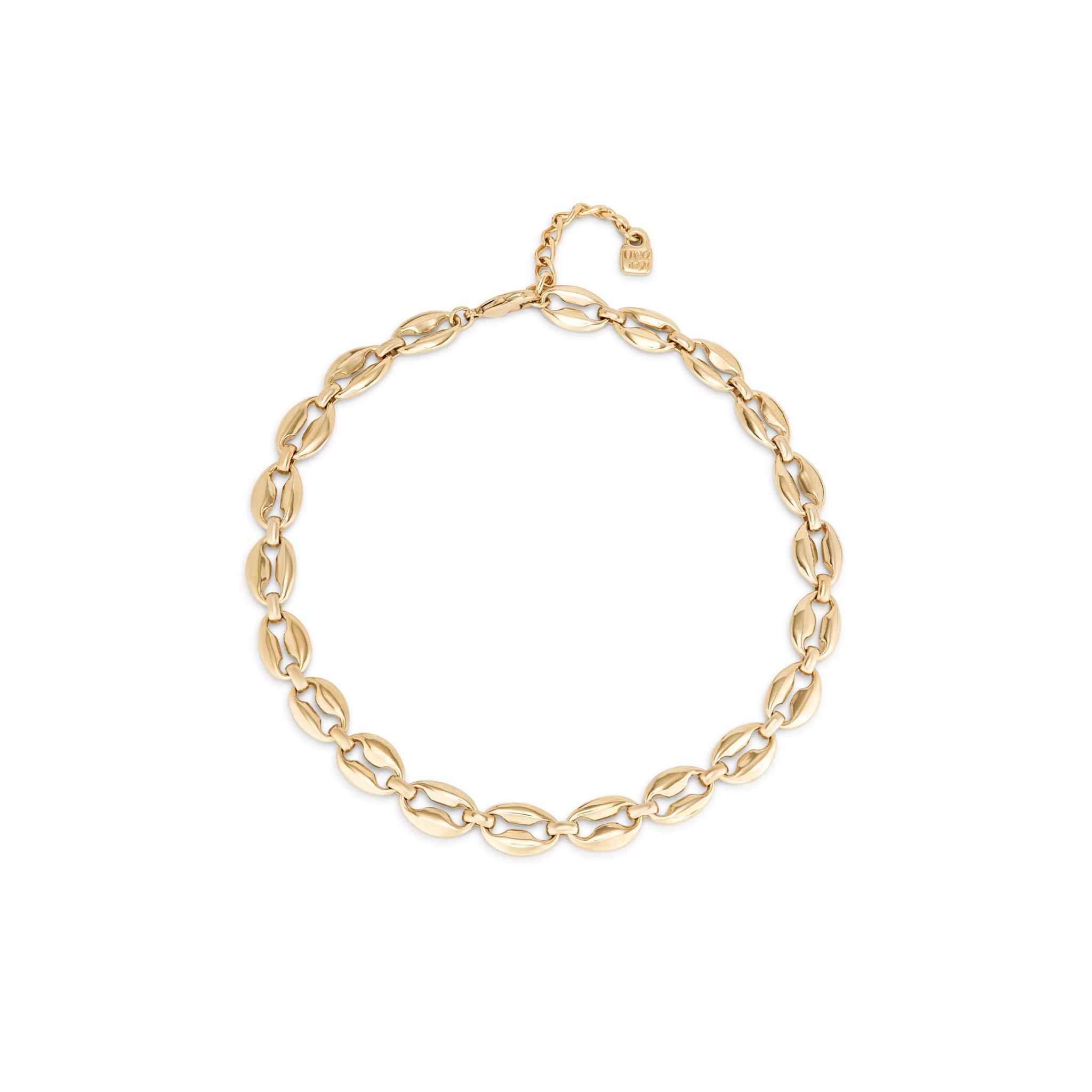 UNO D 50- 18K gold-plated necklace with small links•