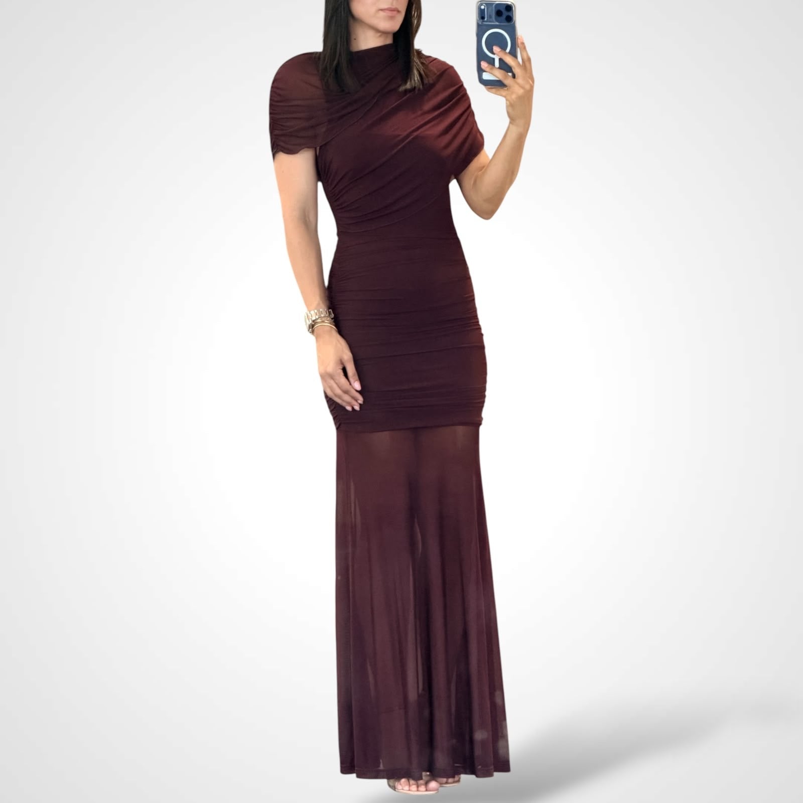 Marron Maxi Dress-1