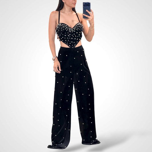 Black Set with Pearls