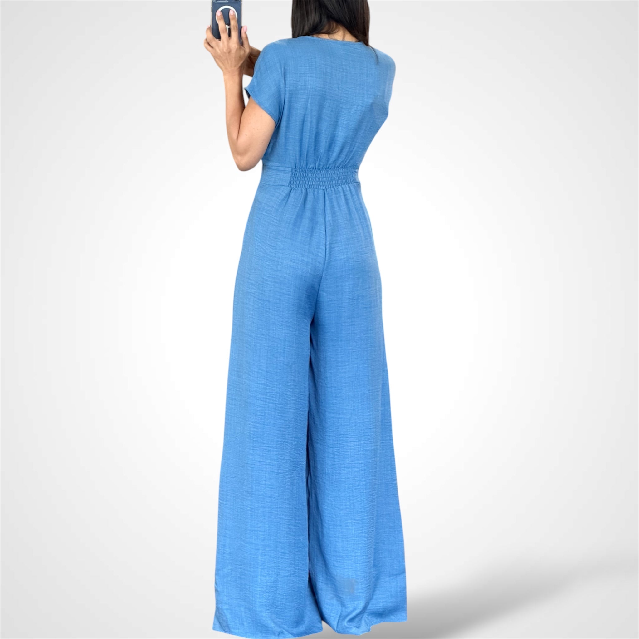 Loose Fit Button Jumpsuit-3