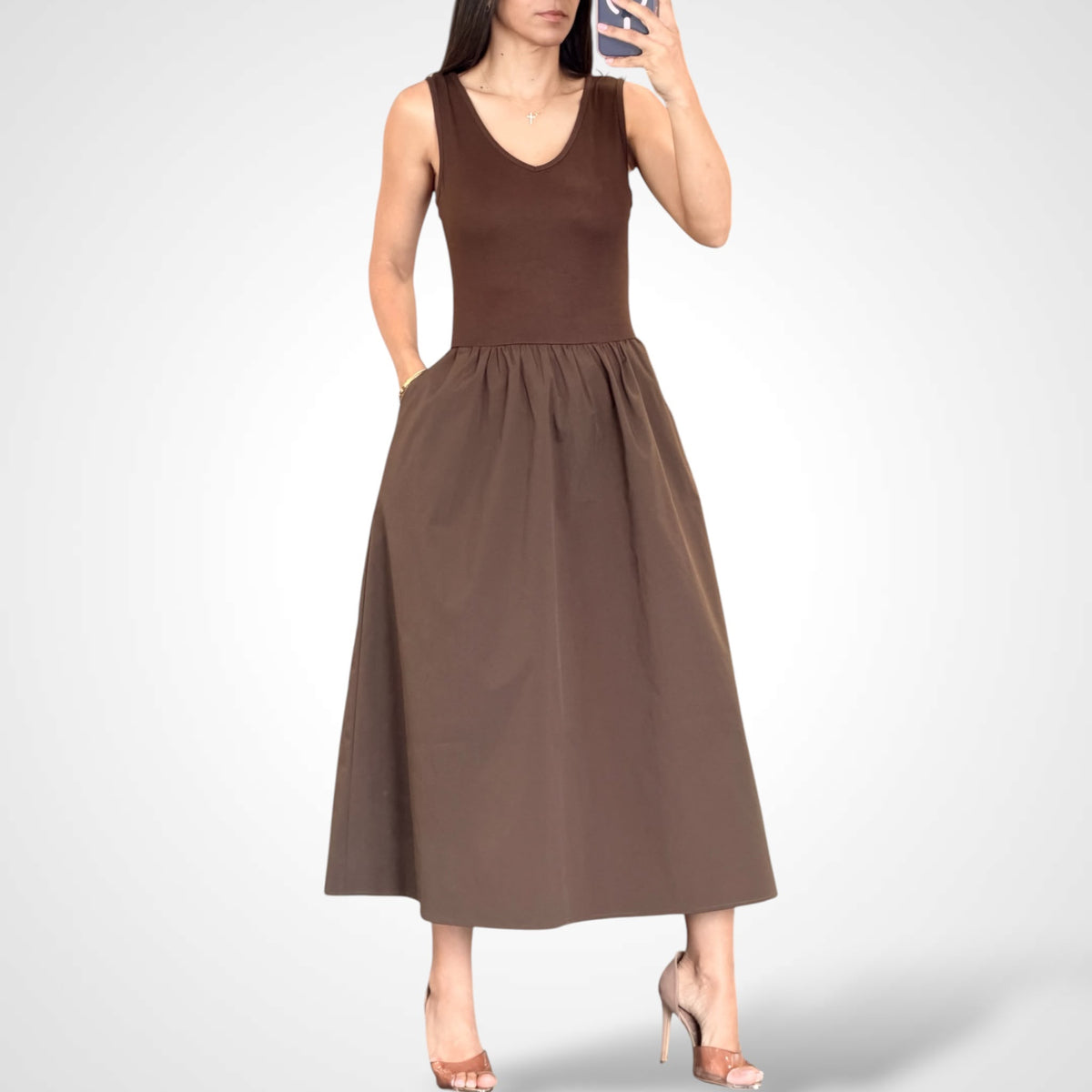 Mocha Muse Midi Dress