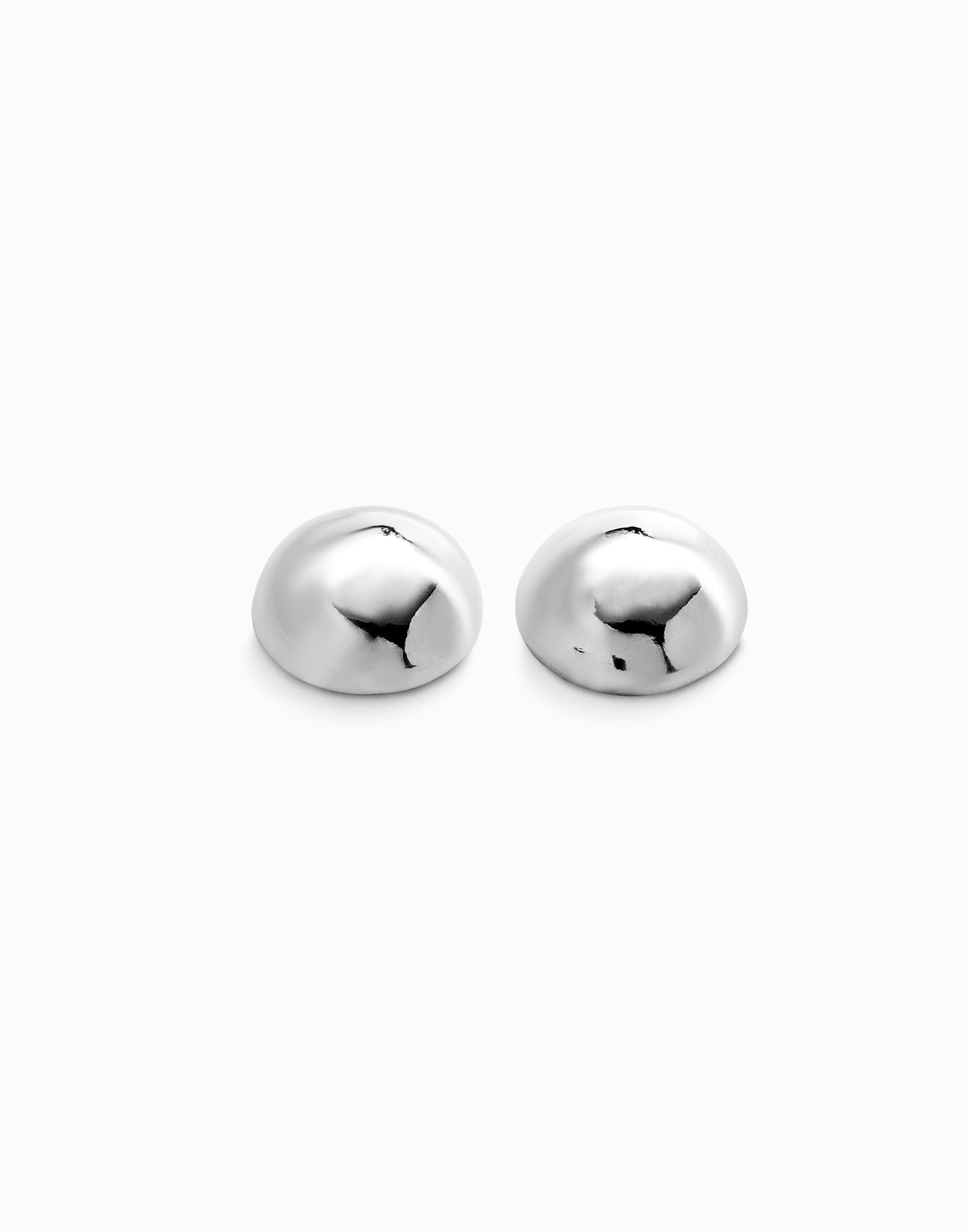 UNO DE 50 - Pendientes bañados en plata de ley en forma de bola•-2