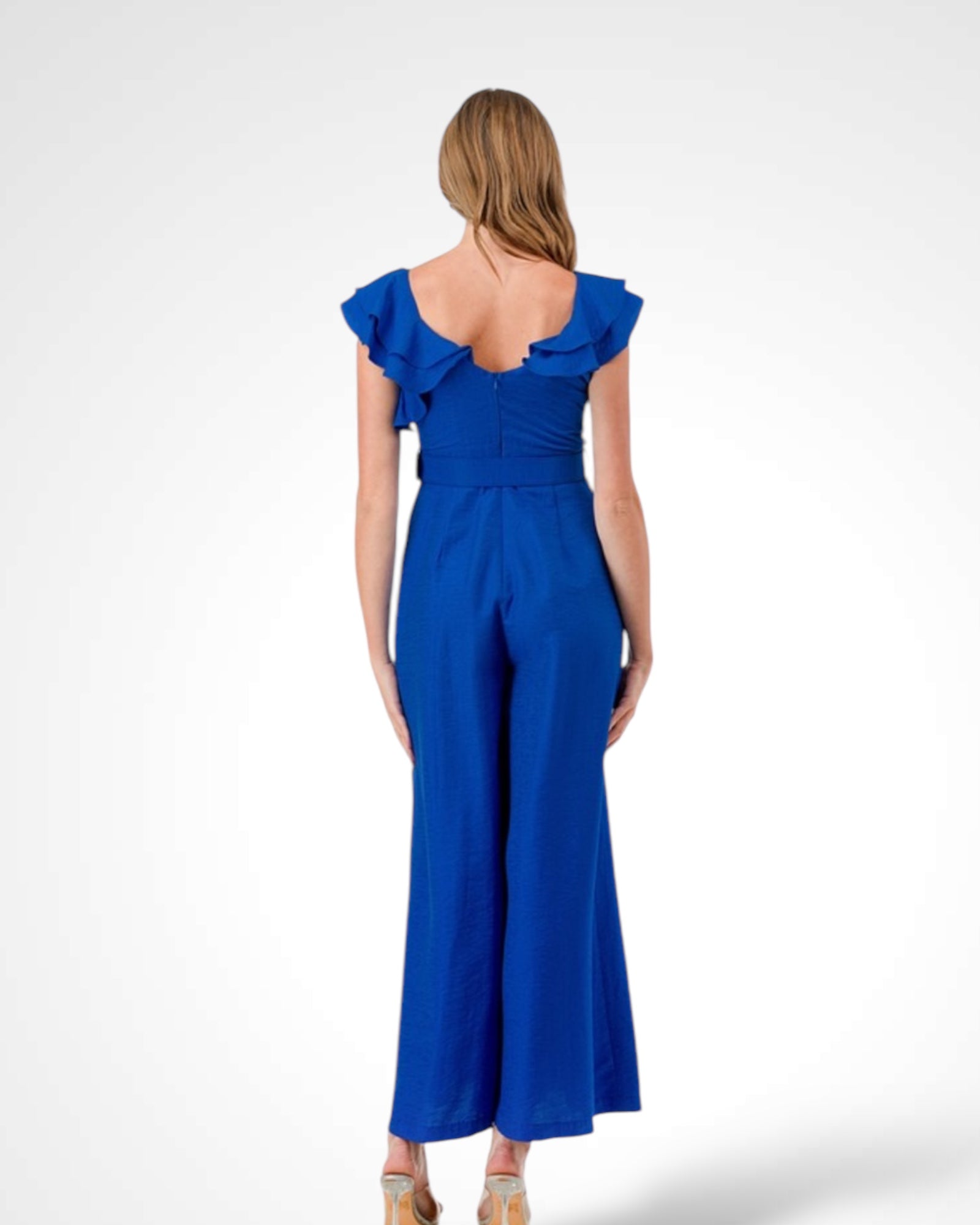 Ruffle Sleeve Wide Leg Jumpsuit-2