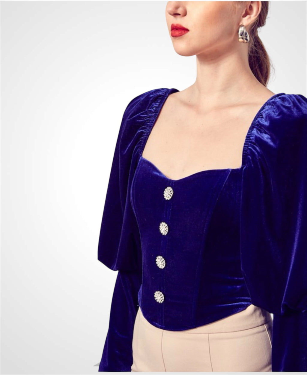 Blue Velvet Top