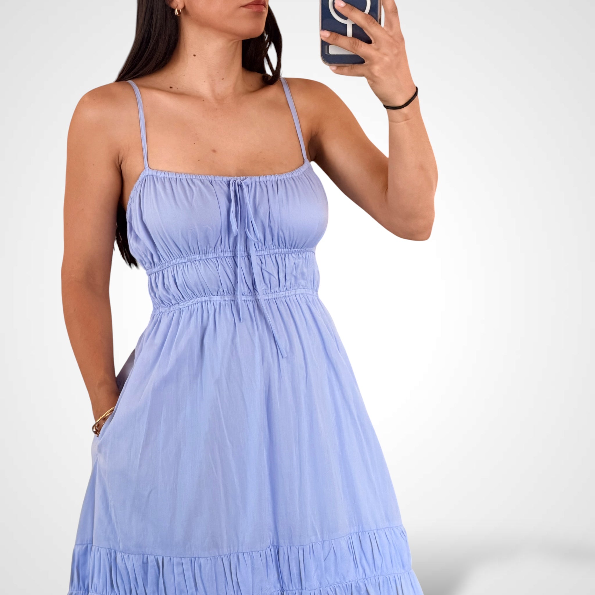 Layered Sleeveless Long Dress•-2